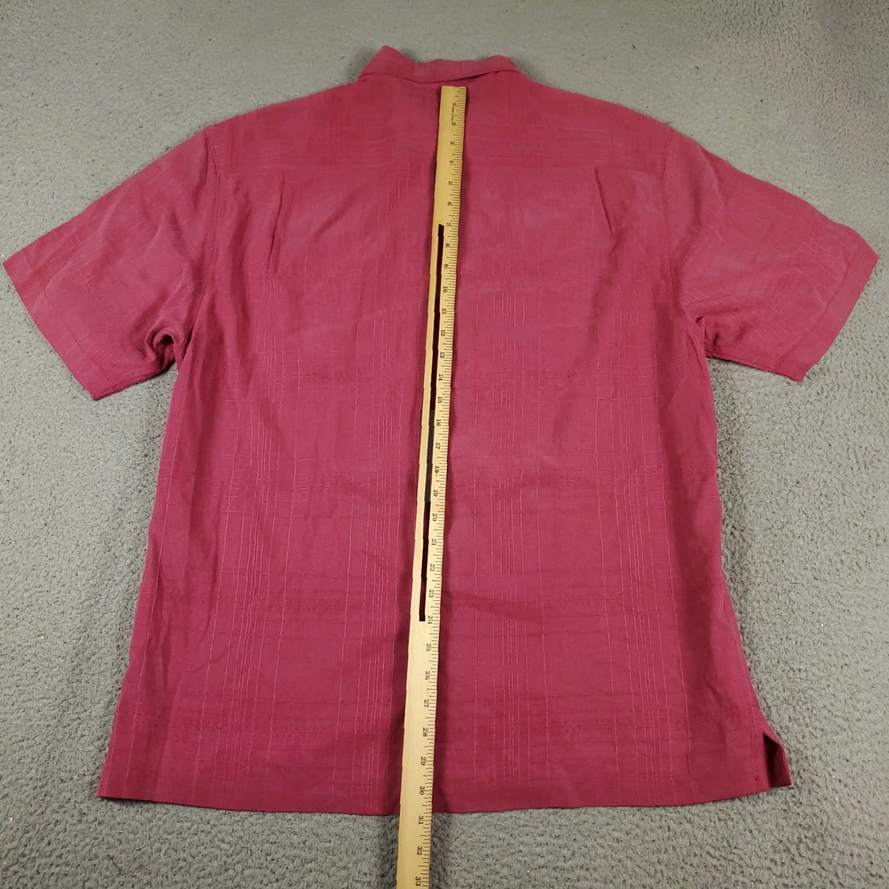 Tommy Bahama Tommy Bahama Shirt Mens Large Pink Silk Hawaiian Button Up Short Sleeve Size US L / EU 52-54 / 3 - 4 Thumbnail