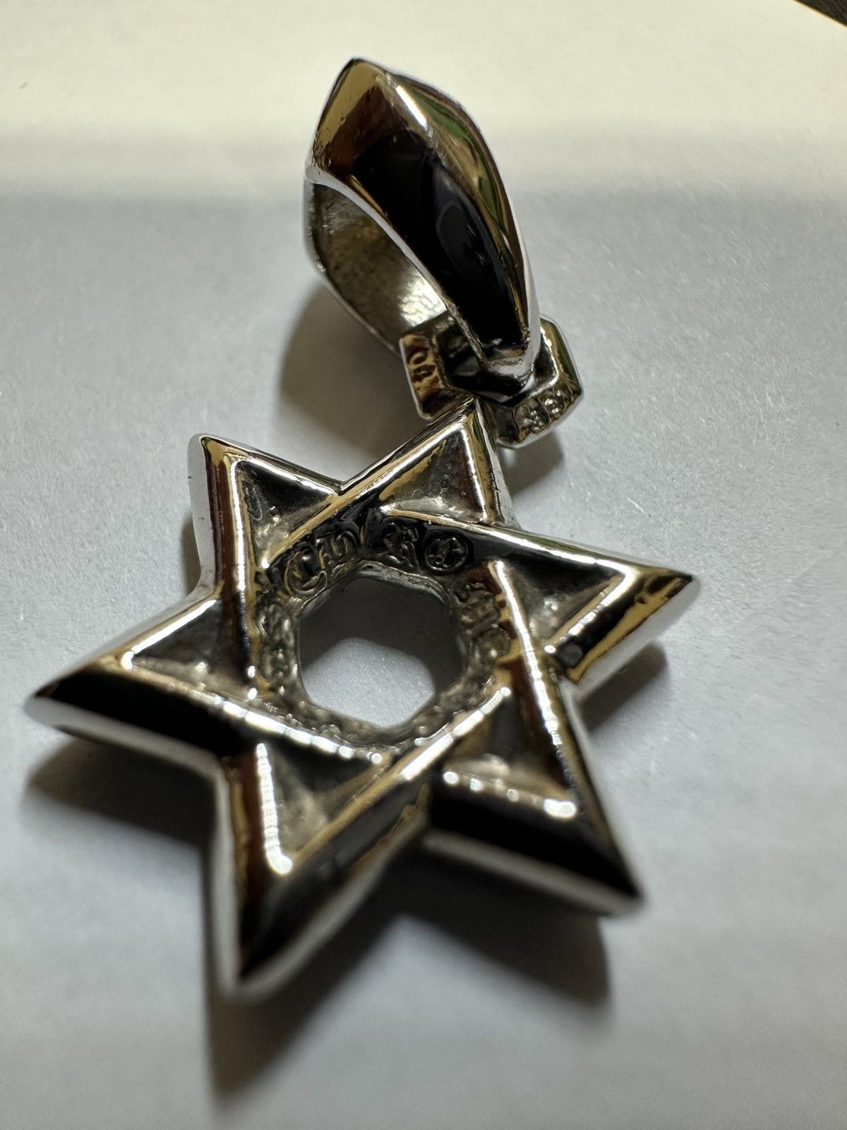 Chrome Hearts 18k White Gold Diamond Star of David Chrome Hearts 18k White Gold Diamond Star of David