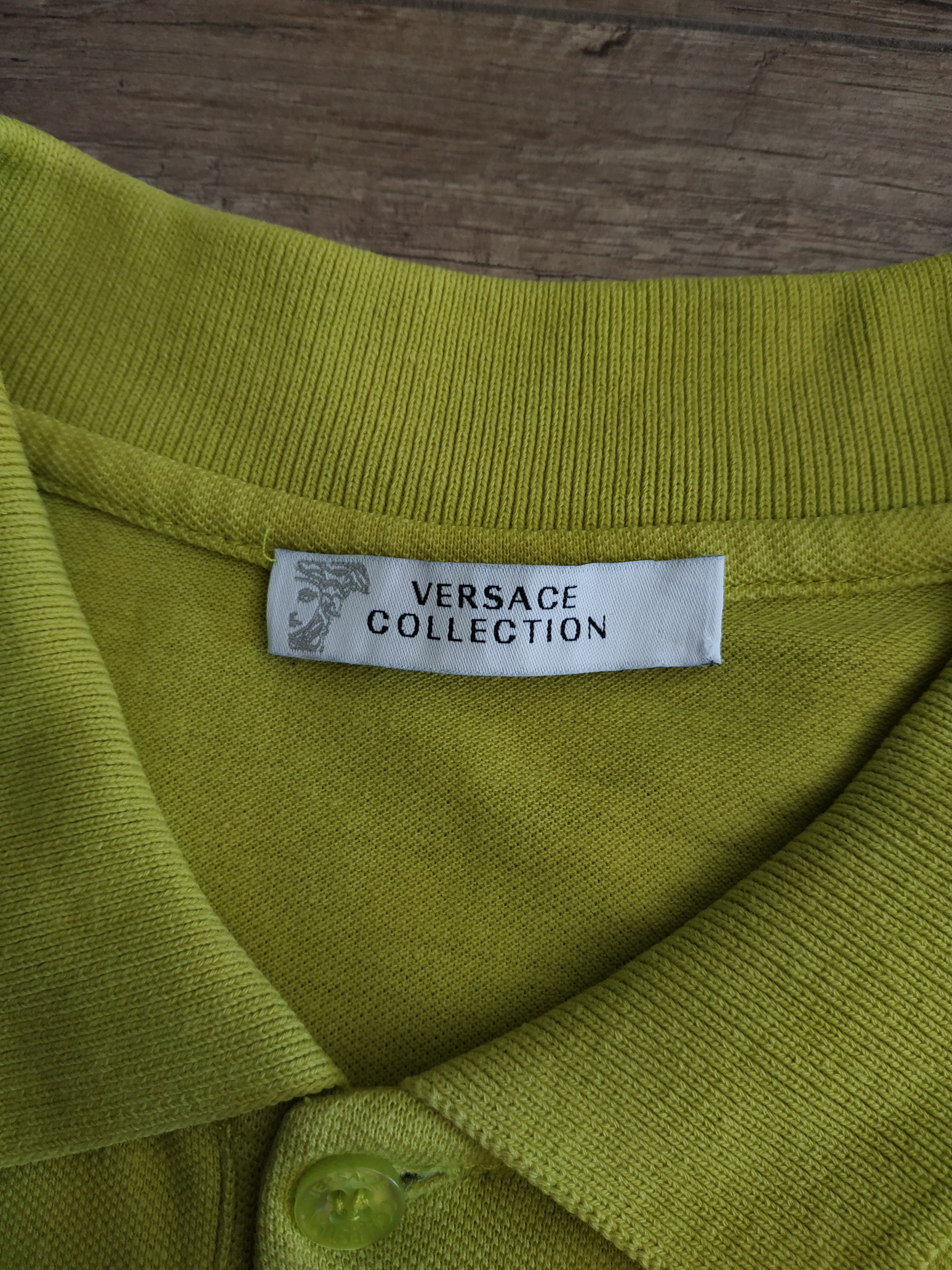 Versace Gianni Versace Men's Lime Polo Shirt, s. LARGE, Dior, Prada Size US L / EU 52-54 / 3 - 9 Thumbnail