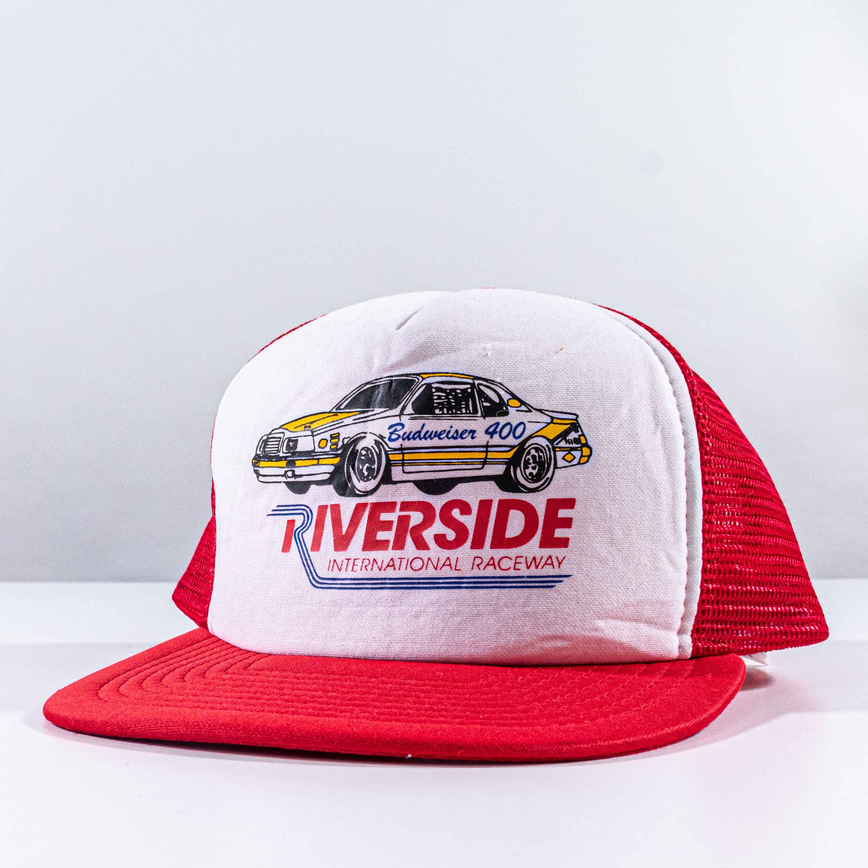 Vintage Riverside International Raceway Budweiser 400 Snapback Hat Size ONE SIZE - 1 Thumbnail