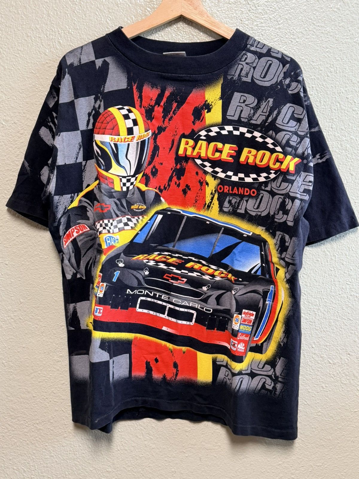 Vintage Vintage Race Rock All over Print Race Tee Size US L / EU 52-54 / 3 - 1 Thumbnail