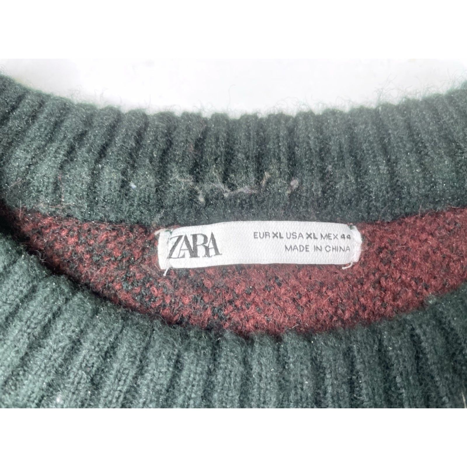 Zara Zara Patchwork Color Block Knit Sweater Pullover XL Mens Multicolor Colorful Size US XL / EU 56 / 4 - 2 Thumbnail