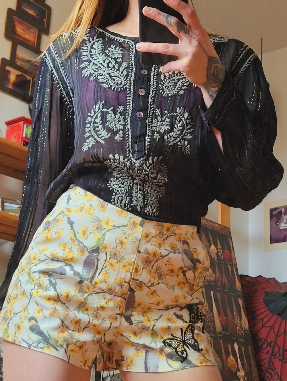 Maison Hotel Maison Hotel Kate Metallic Gold Blouse In Black- Size S Size S / US 4 / IT 40 - 3 Thumbnail