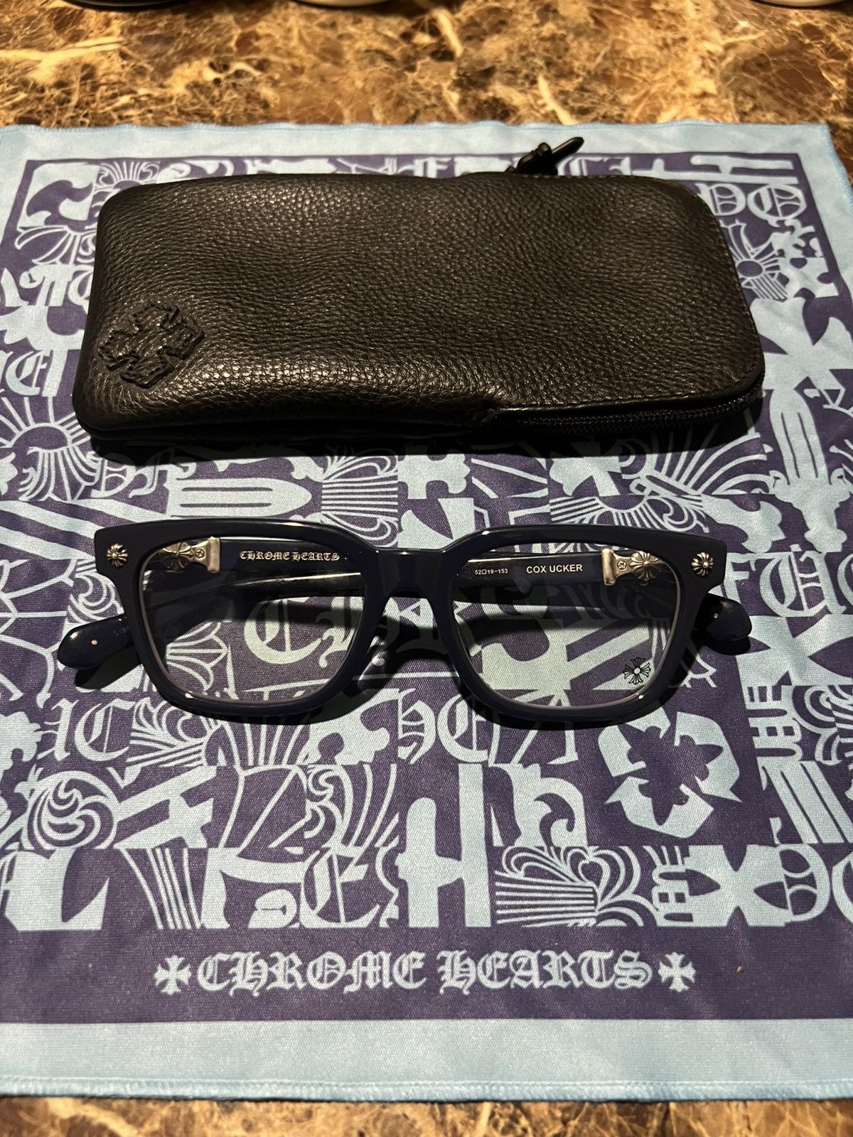 Chrome Hearts Cox Ucker Rare Blue Glasses