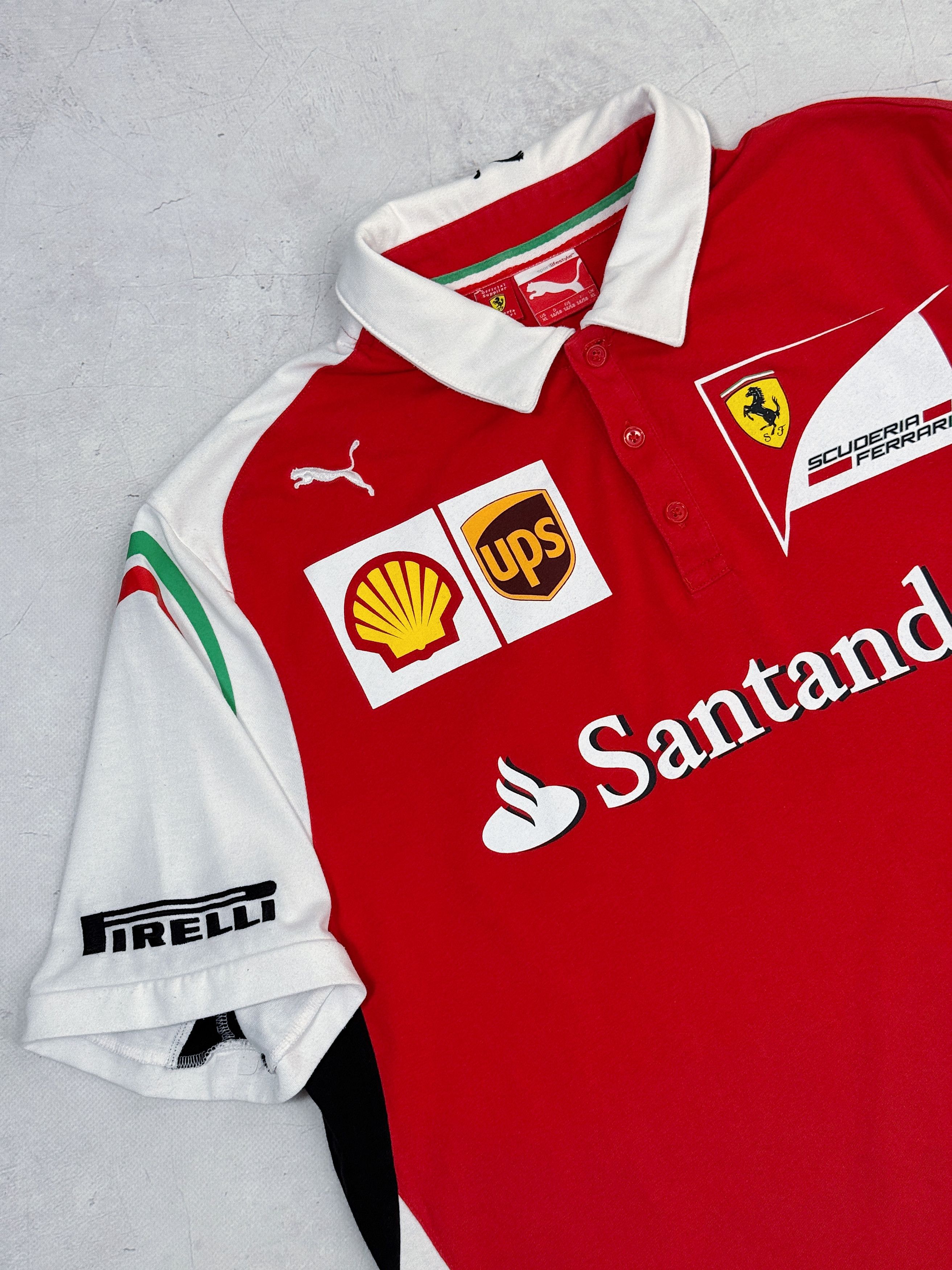 Ferrari Puma & Scuderia Ferrari Polo T-Shirt Santander Pirelli F1 Size US XL / EU 56 / 4 - 6 Thumbnail