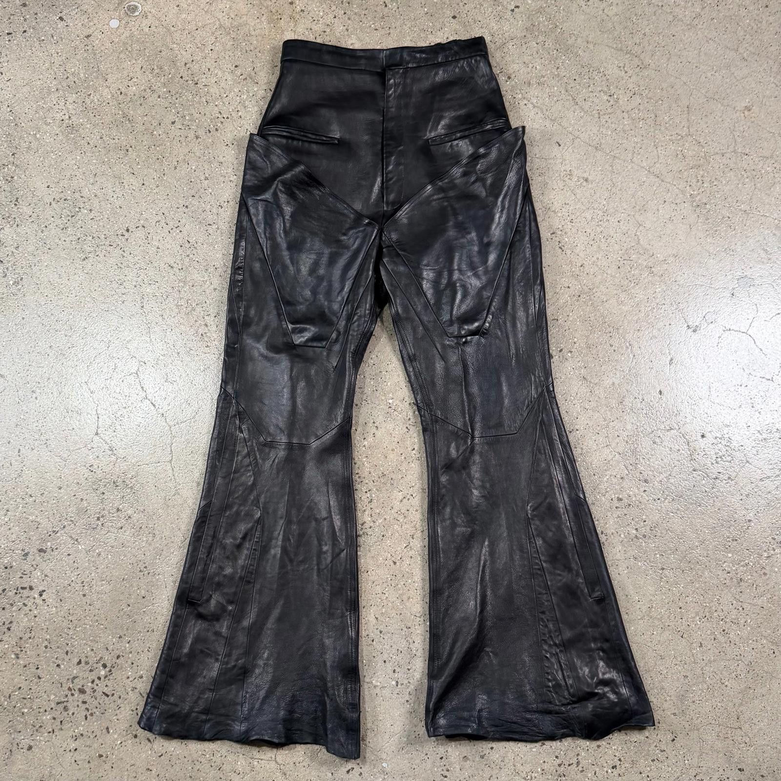 Rick Owens Rick Owens Slivered Leather Pants Size US 32 / EU 48 - 1 Thumbnail
