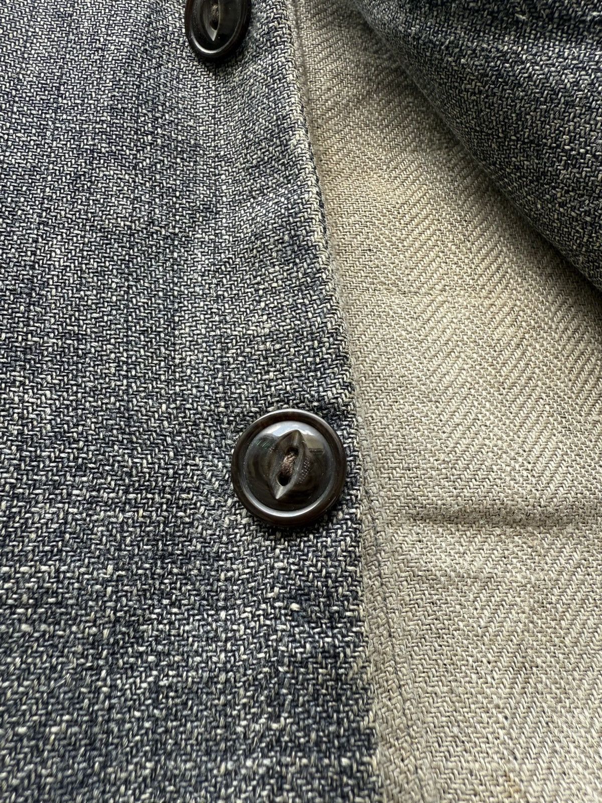 Yohji Yamamoto 90s AAR YOHJI YAMAMOTO Herringbone Twill Leather Finishing Size US M / EU 48-50 / 2 - 20 Thumbnail