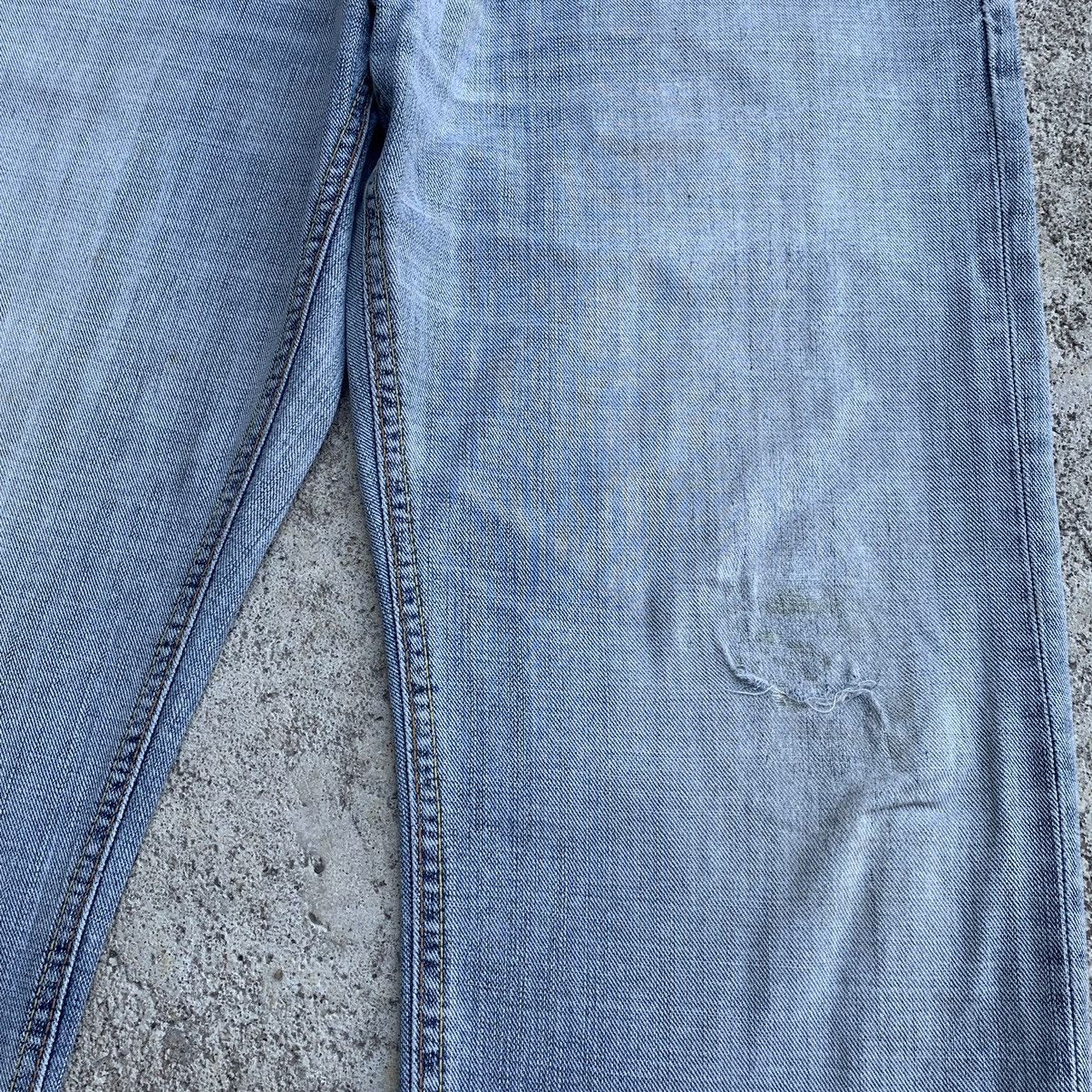 Japanese Brand Vintage 90s Era Japan Edwin Blue Washed Distressed Jeans W34 Size US 34 / EU 50 - 6 Thumbnail