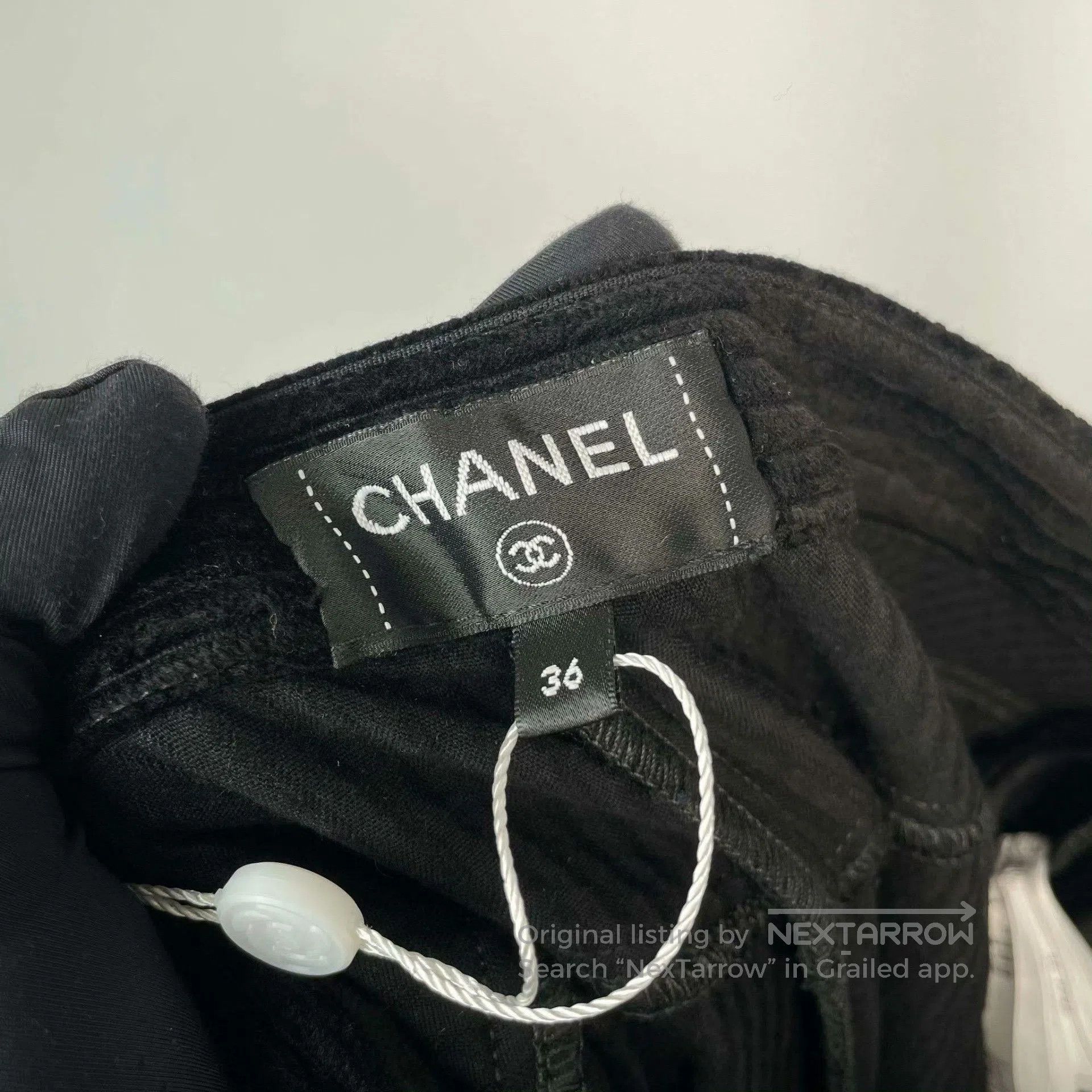 Chanel Chanel 25k Black Straight. Size 35" - 3 Thumbnail