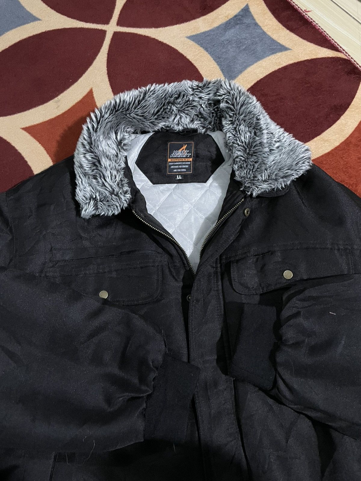 Japanese Brand Bombers fur jacket HEAT ASSIST lgb style Size US XL / EU 56 / 4 - 2 Thumbnail