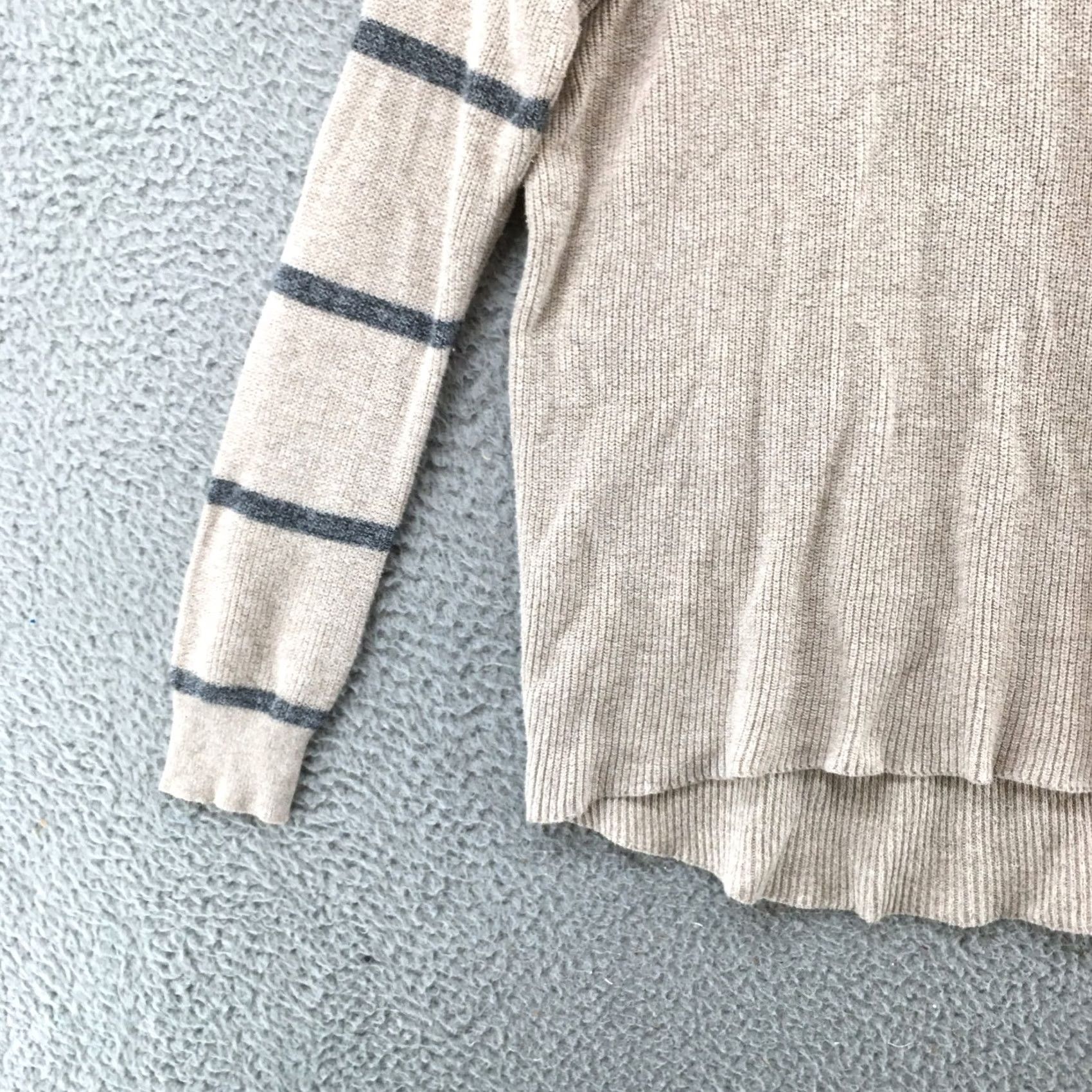 American Eagle Outfitters American Eagle Outfitters Pullover Sweater Women XS Beige Striped Crew Neck Long Sleeve Knit Slouchy Dolman Sleeve Cardigan? Size XS / US 0-2 / IT 36-38 - 3 Thumbnail