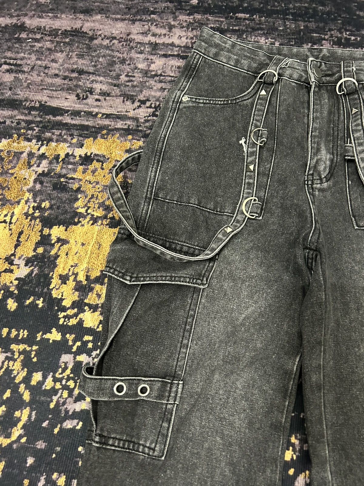 Tete Homme Romwe Cargo Bondage Flare Jeans Size US 28 / EU 44 - 5 Thumbnail