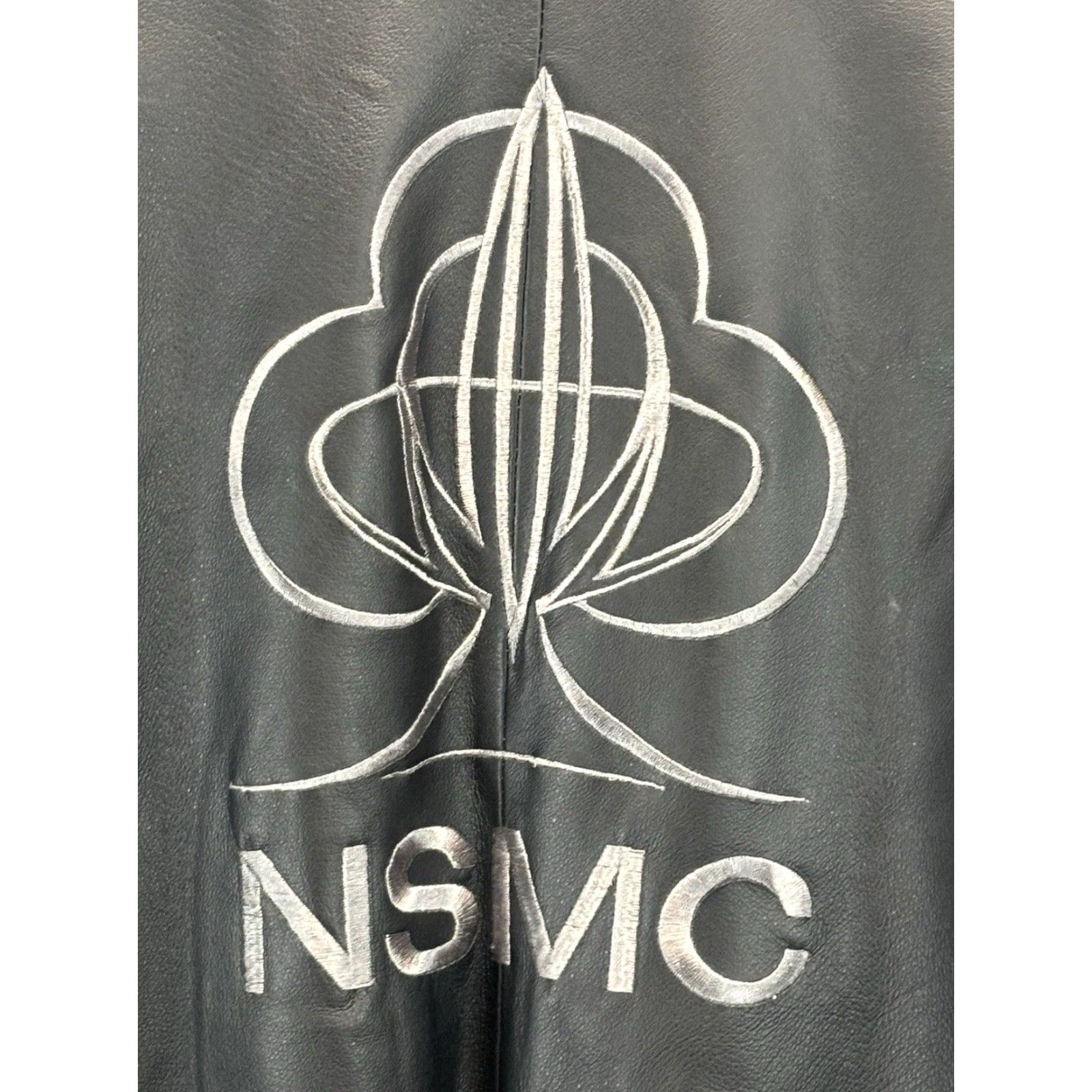 Vintage VINTAGE National Street Machine Club Leather Bomber Jacket Life Member Adult Medium Black Gray Embroidered Mens Size US M / EU 48-50 / 2 - 4 Thumbnail