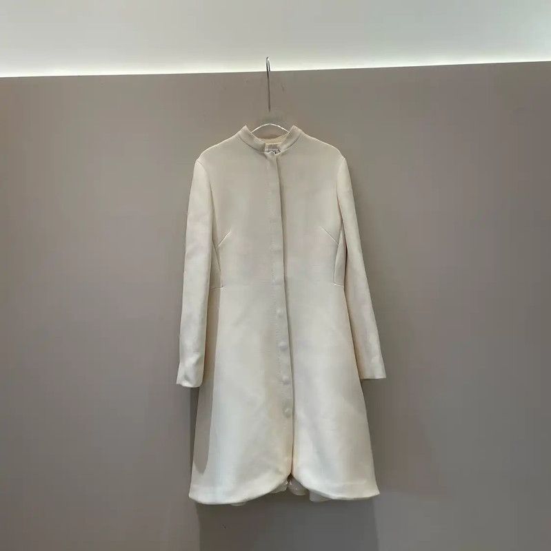 Dior Dior White Wool Women's Dress 0089 Size M / US 6-8 / IT 42-44 - 1 Thumbnail