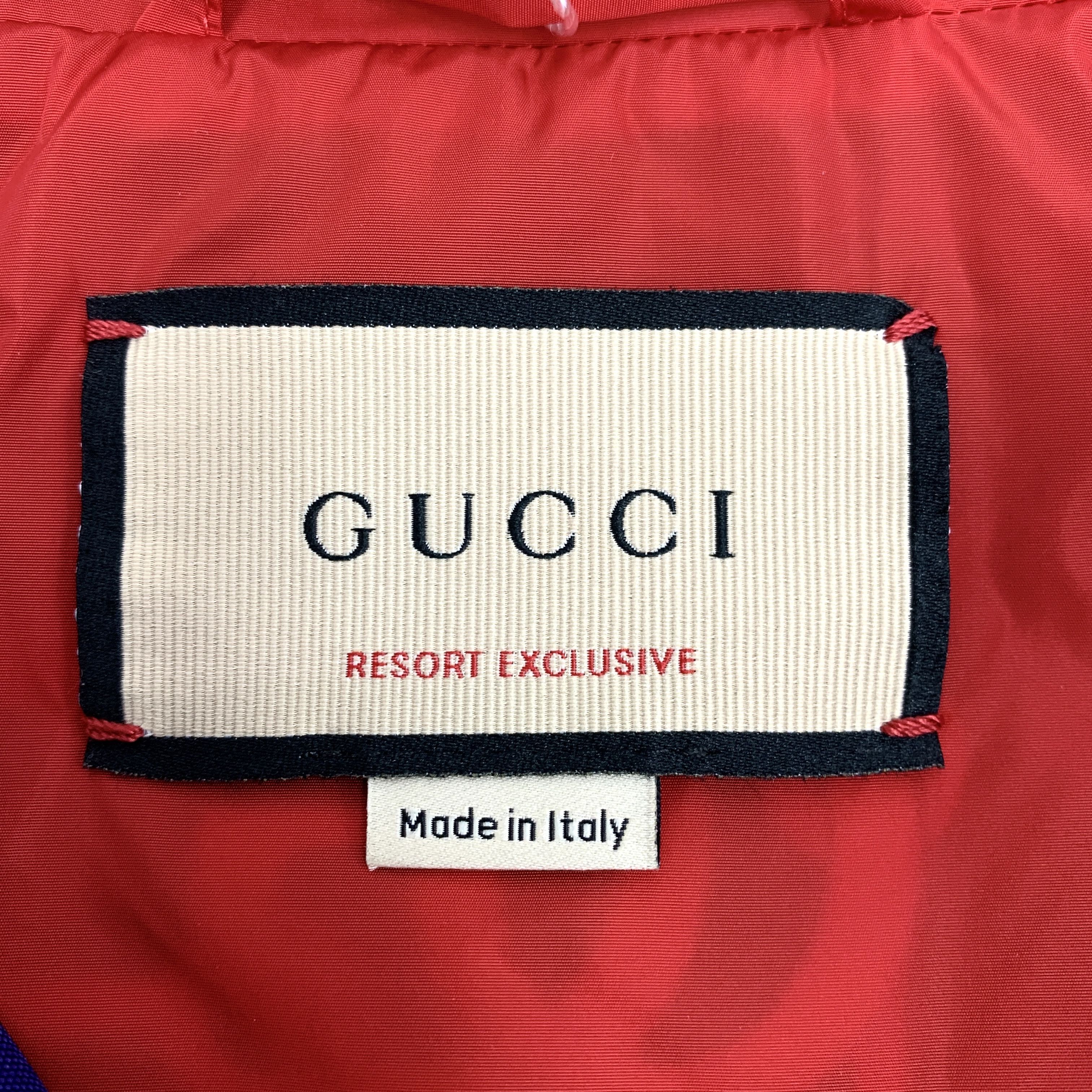 Gucci Gucci Navy Shearling-Lined Hooded Cotton Jacket (Size S) Size US S / EU 44-46 / 1 - 2 Thumbnail