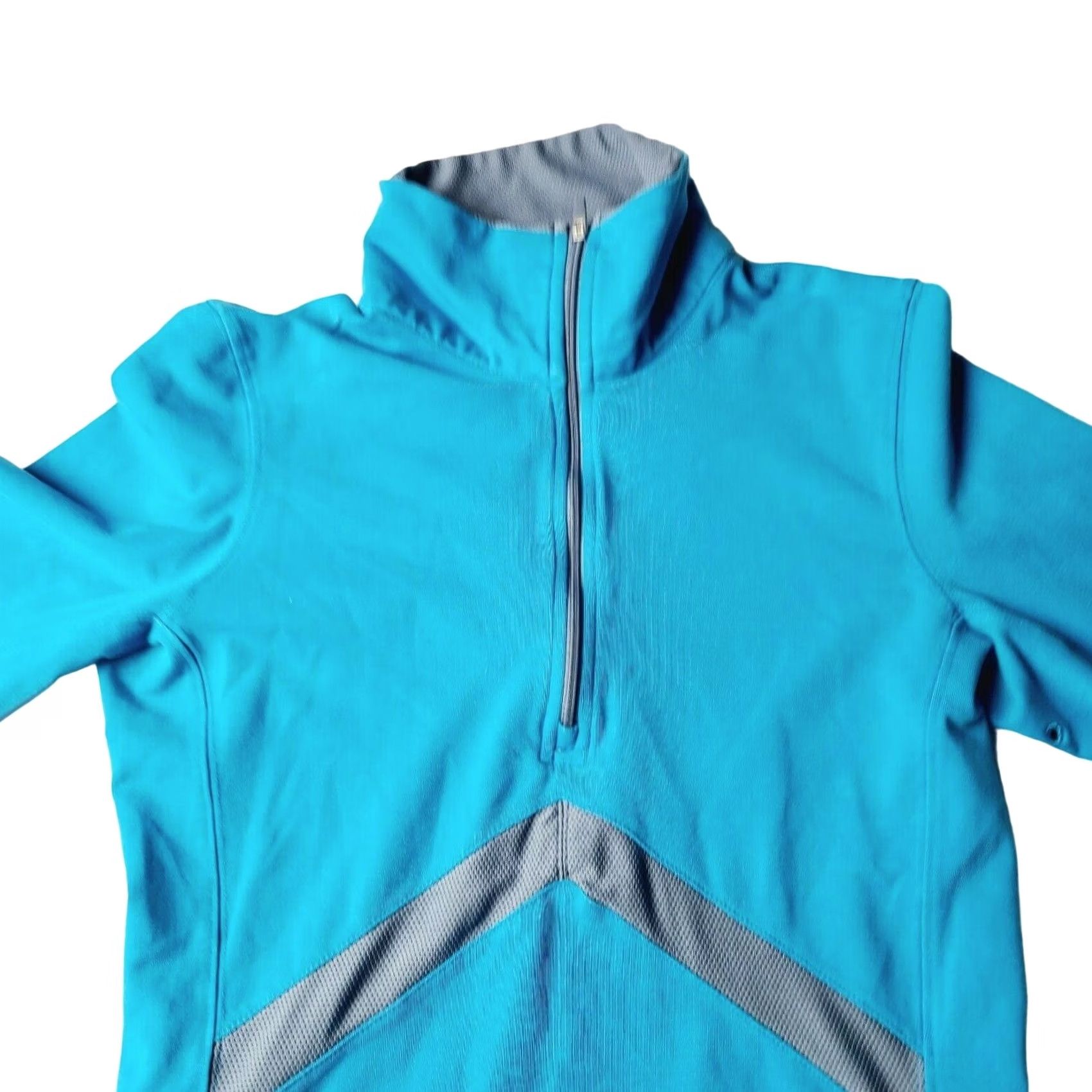 Nike Nike Dri-Fit 1/4 Zip Jacket Sweatshirt Pullover Womens Size S Teal Gray Sweatshirt Women S Nike Dri-Fit 1/4 Zip Jacket Pullover Activewear Slim Fit Size S / US 4 / IT 40 - 3 Thumbnail