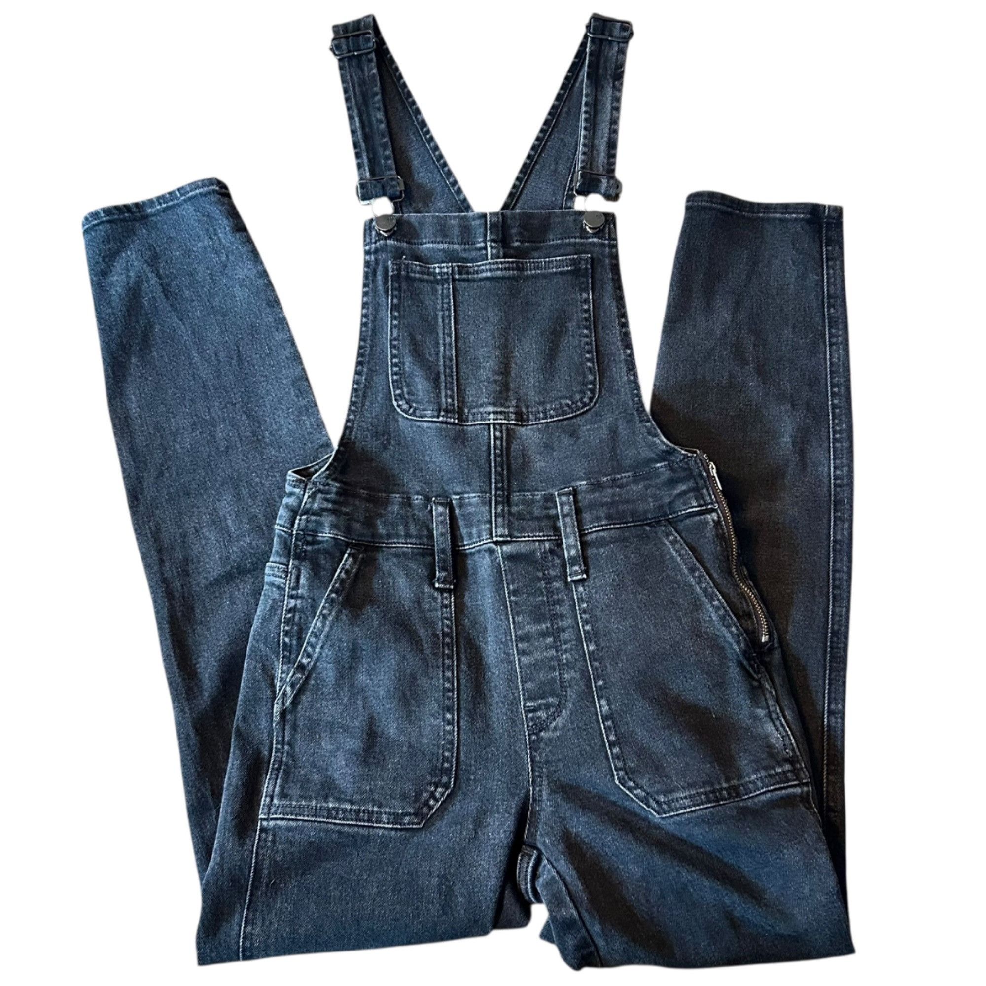 Madewell Madewell Black Boho Grunge Festival Denim Overalls XXS Size 24" / US 00 / IT 34 - 1 Thumbnail