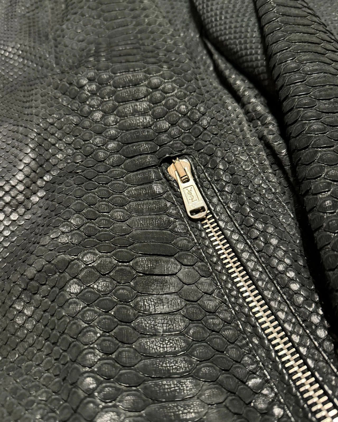 Yves Saint Laurent Python Skin Teddy Jacket