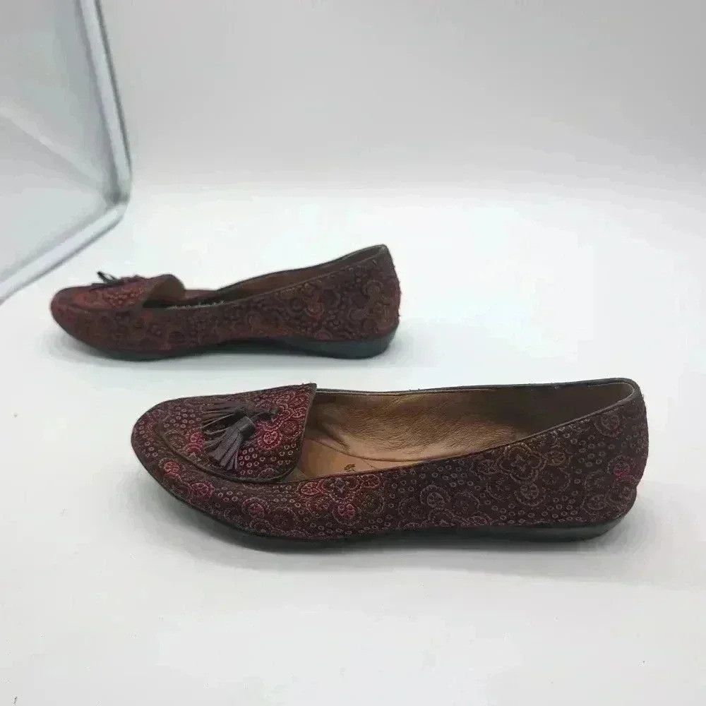 Soft Surroundings Sofft Italian Style leather lined Slippers abstract red Size US 7.5 / IT 37.5 - 4 Thumbnail
