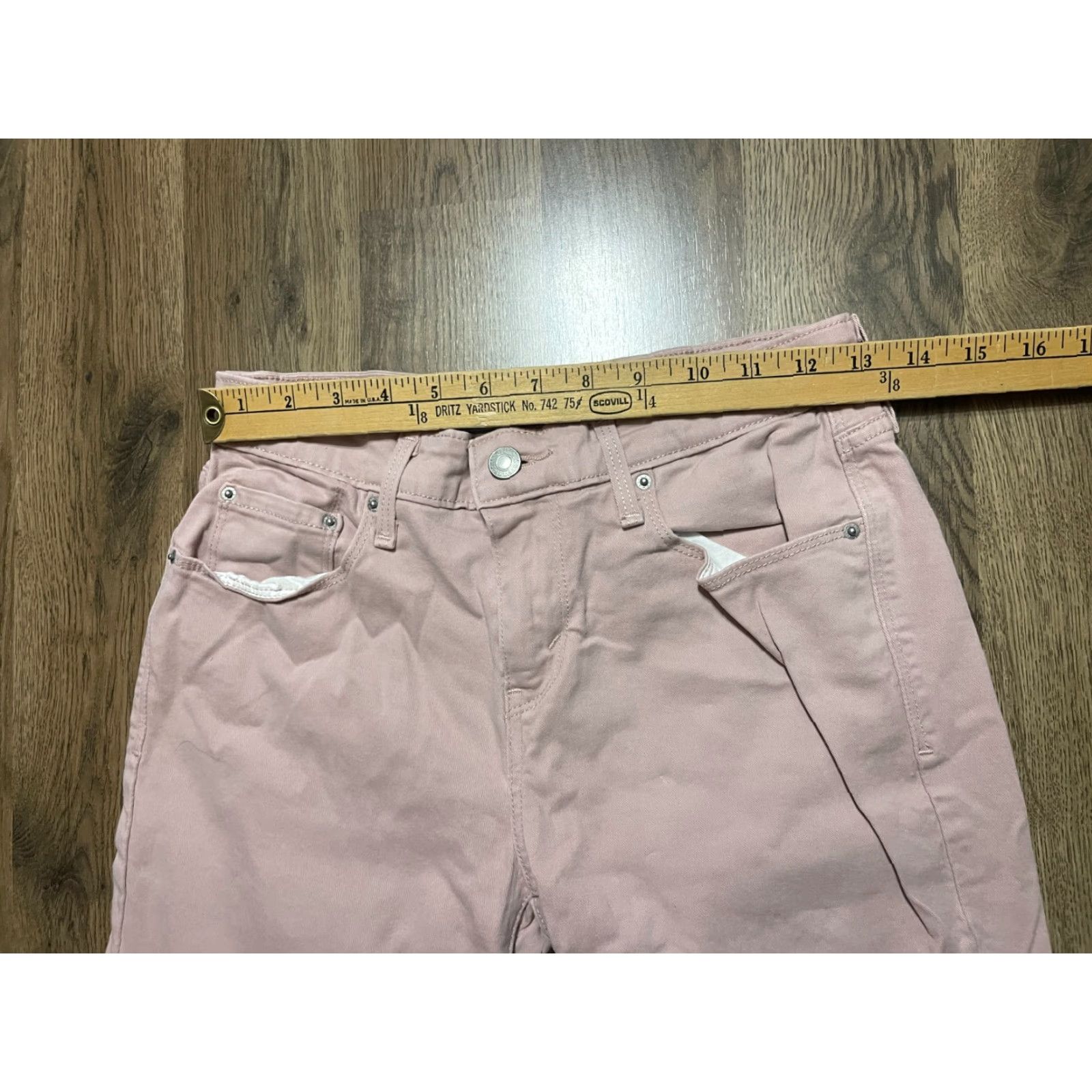Levi's Levi's Jeans Women's 27 Pink 505 Straight Pockets Regular Denim 28in Inseam Womens Size 27" / US 4 / IT 40 - 5 Thumbnail