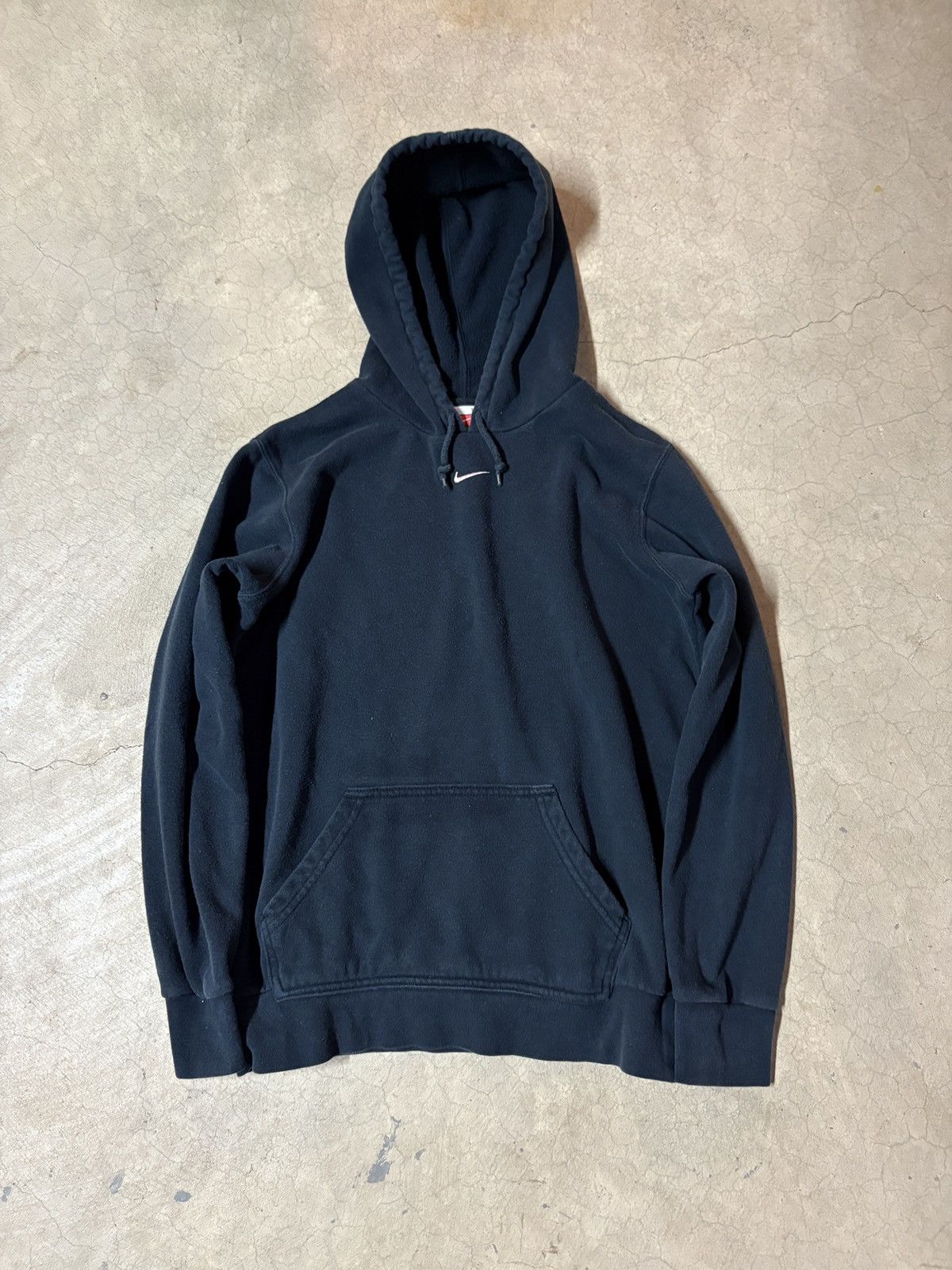 Nike Vintage 00’s Nike Womens Y2K Center Logo Hoodie Faded Black Size US S / EU 44-46 / 1 - 1 Thumbnail