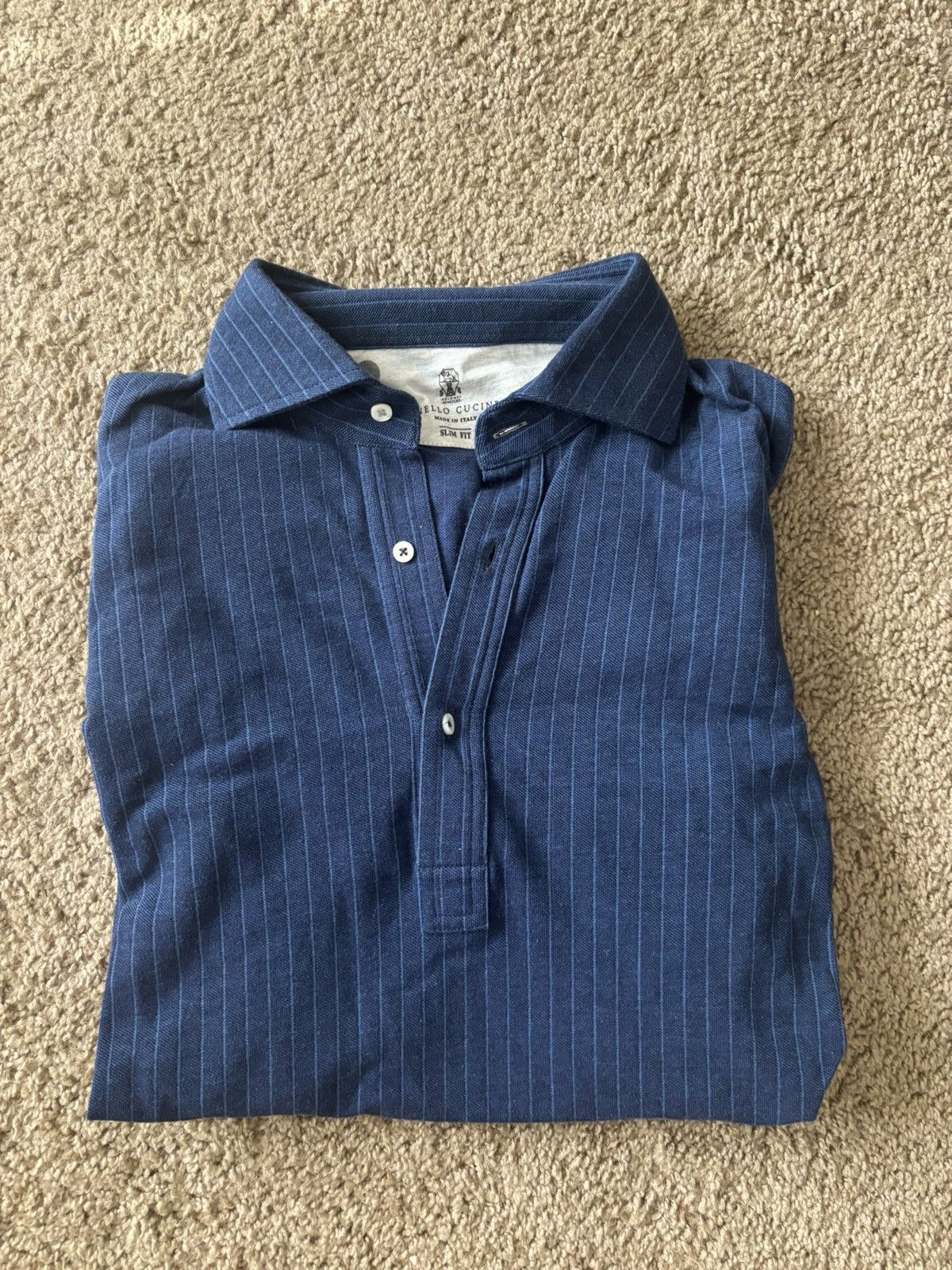 Brunello Cucinelli Brunello Half Button Up Size US M / EU 48-50 / 2 - 2 Thumbnail