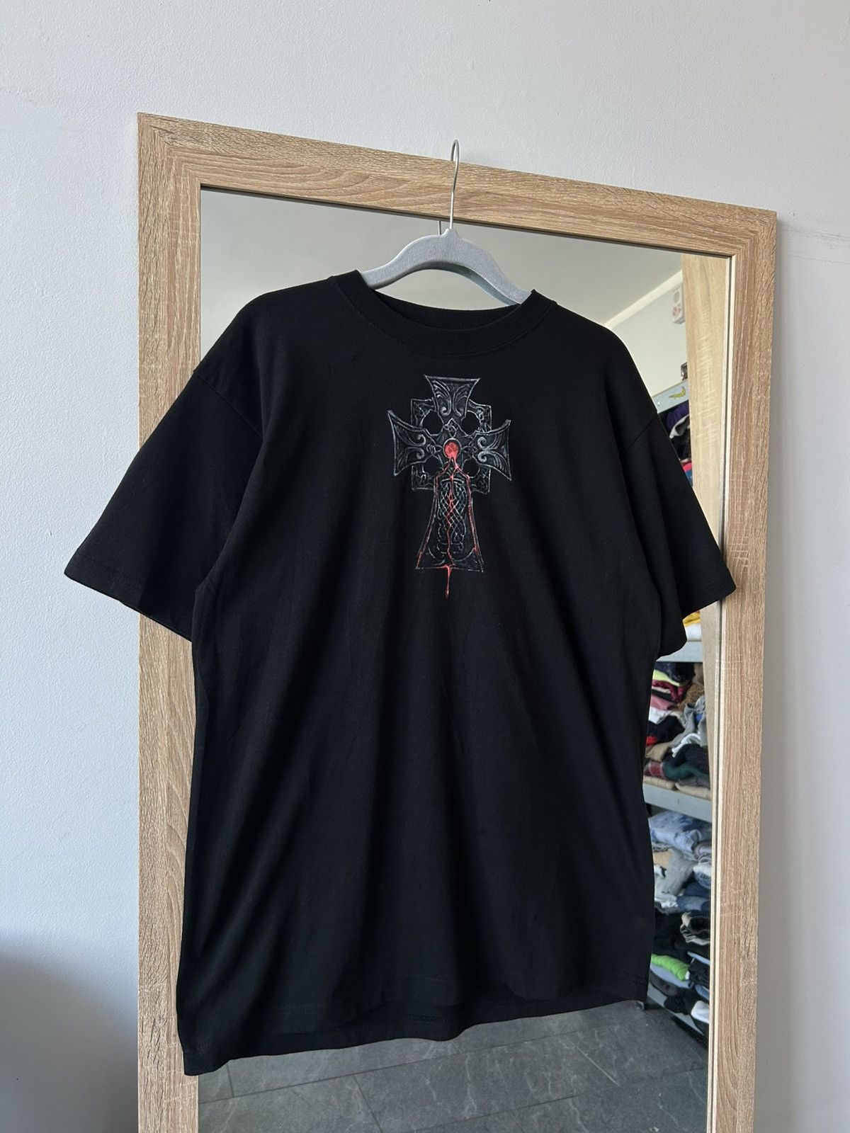 Vintage Skull tee shirt vintage spiral black Size US L / EU 52-54 / 3 - 8 Thumbnail