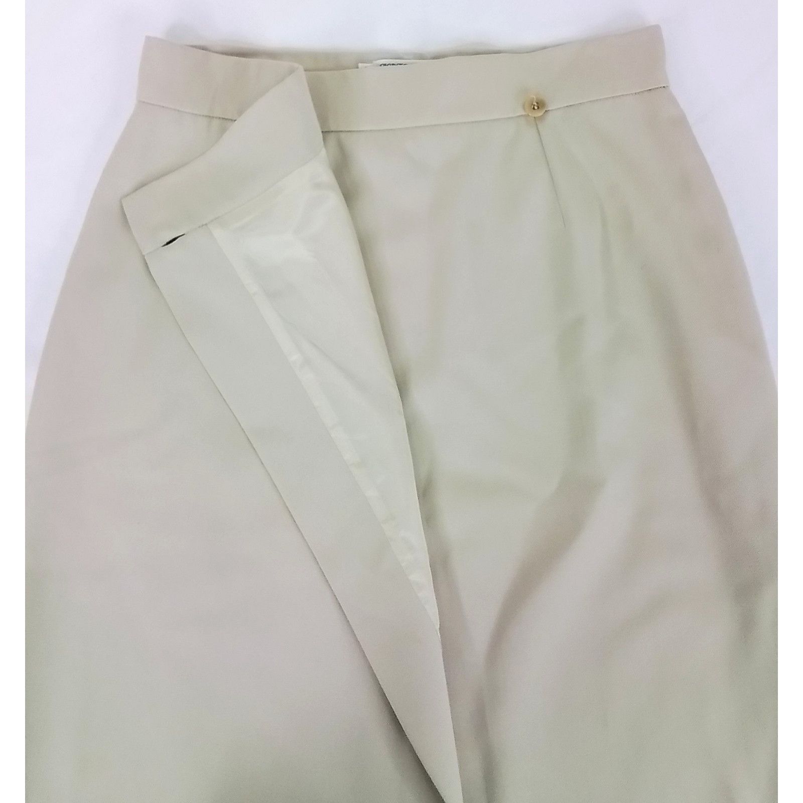 Giorgio Armani Giorgio Armani Skirt Women's 12/46 Khaki Lined Size 34" / US 12 / IT 48 - 4 Thumbnail