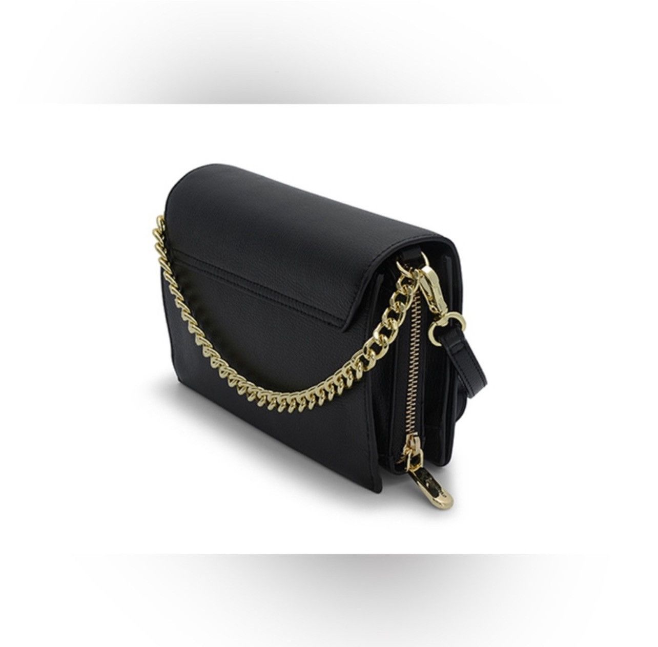 Karl Lagerfeld Karl Lagerfeld Simone Black & Gold Leather Crossbody Bag Size ONE SIZE - 2 Thumbnail