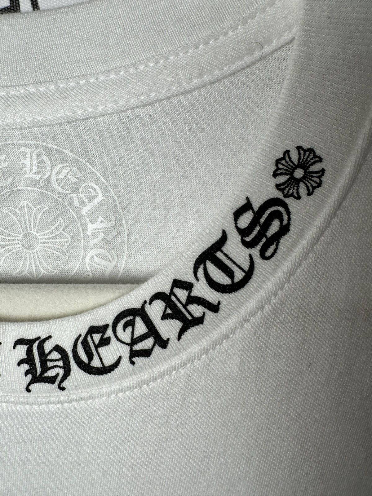 Chrome Hearts Chrome Hearts Neck Logo Tee Large White Size US L / EU 52-54 / 3 - 6 Thumbnail