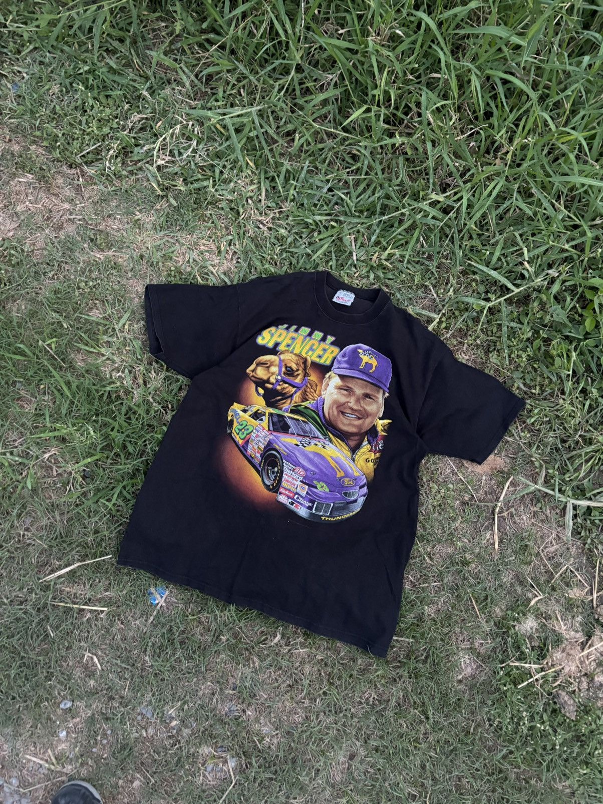 Camel × NASCAR Vintage 90s NASCAR T-Shirt Camel Racing Jimmy Spencer Size US XL / EU 56 / 4 - 2 Thumbnail