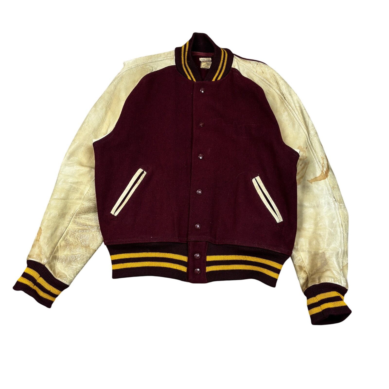 Vintage True Vintage 40s 50s H.L. Whiting Co. Varsity Jacket Mens 46 Size US L / EU 52-54 / 3 - 1 Thumbnail