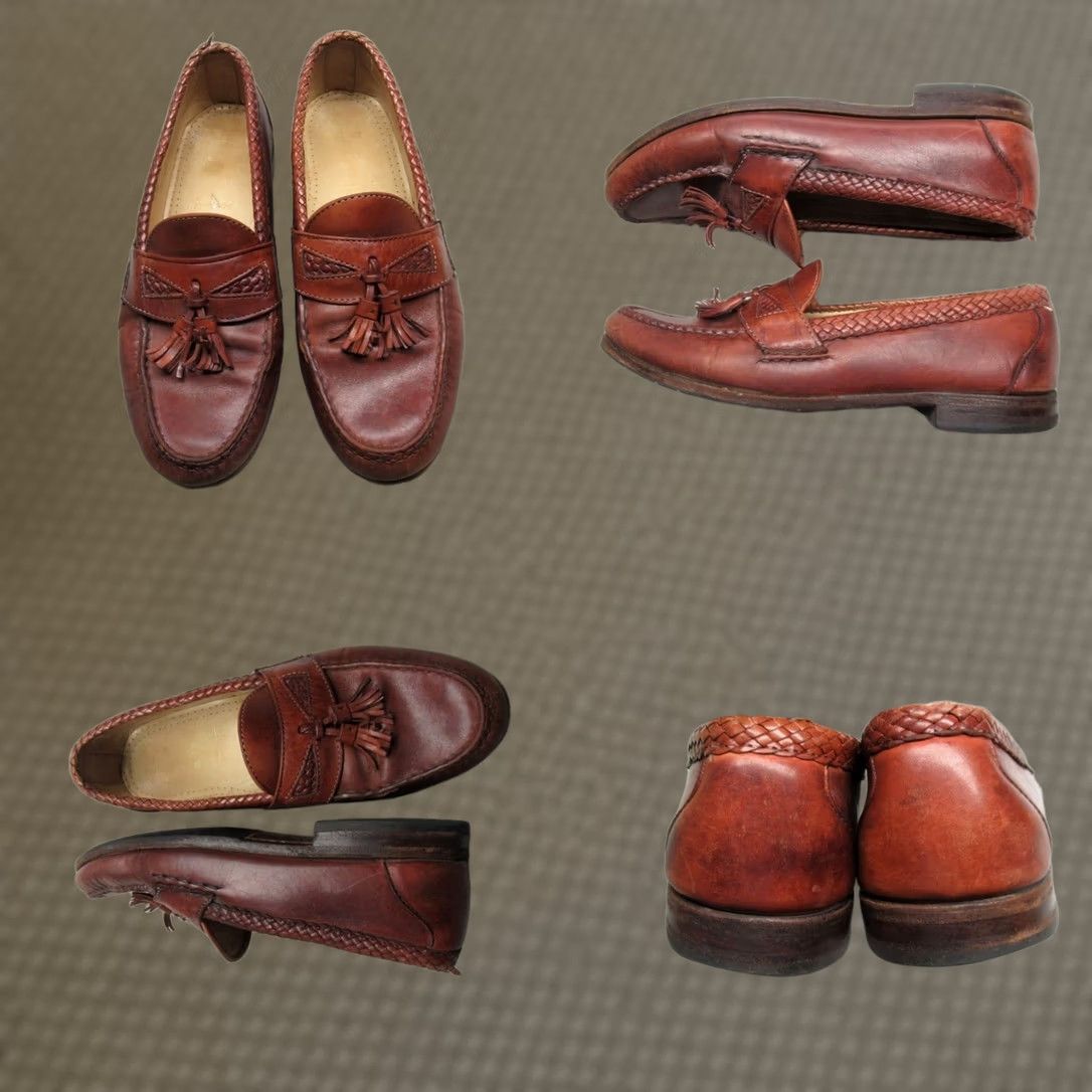 VINTAGE Allen Edmonds Maxfield Loafers Men 10.5 D Brown  display picture 3