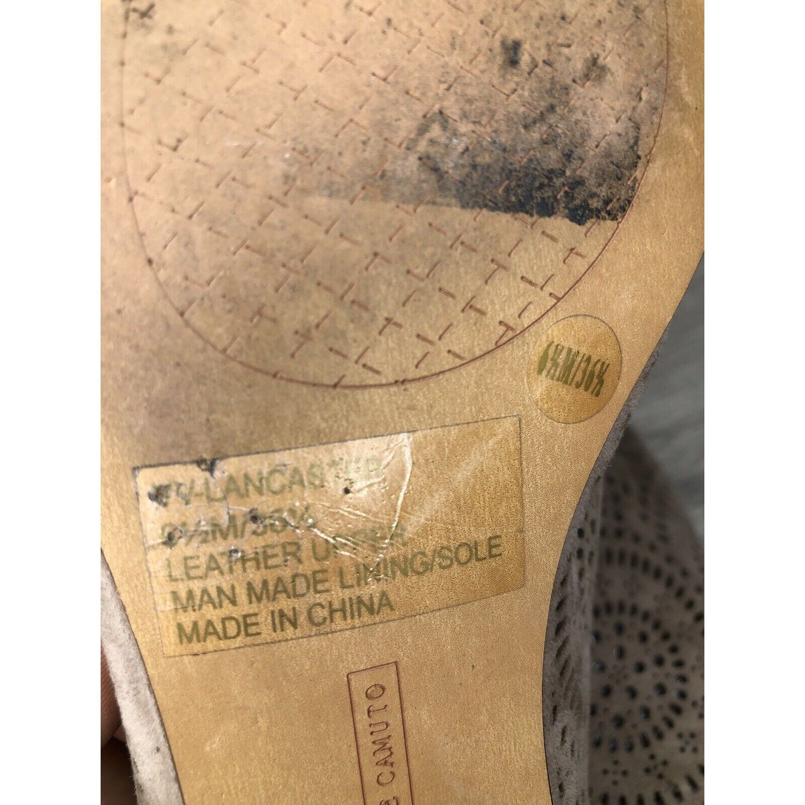 Vince Camuto Vince Camuto Lancaster Taupe Suede Perforated Flats Women’s Size US 6.5 / IT 36.5 - 14 Thumbnail
