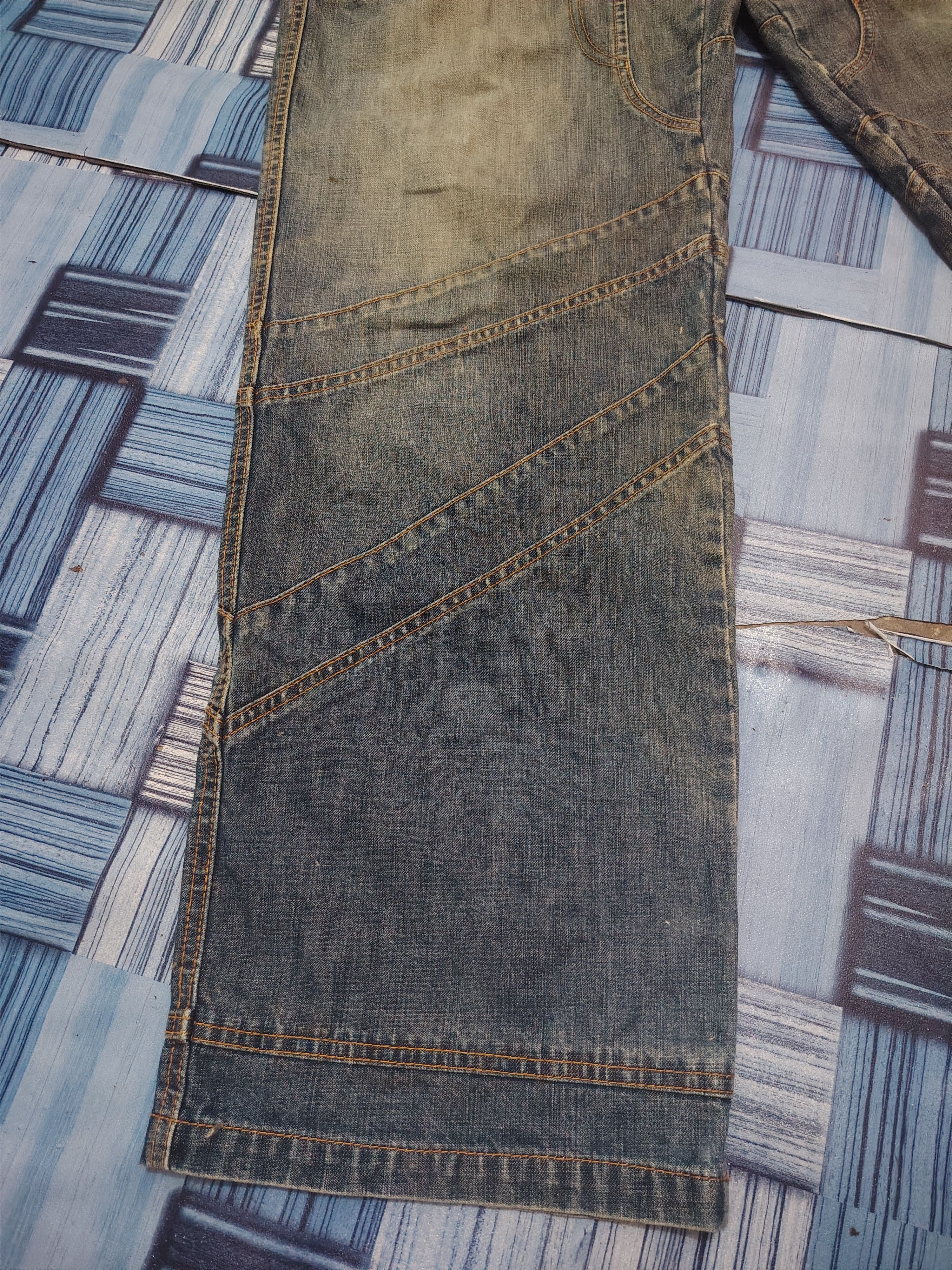 Who Decides War Rare Double Waist Japanese Incredible Distressed Baggy Style Size US 34 / EU 50 - 20 Thumbnail