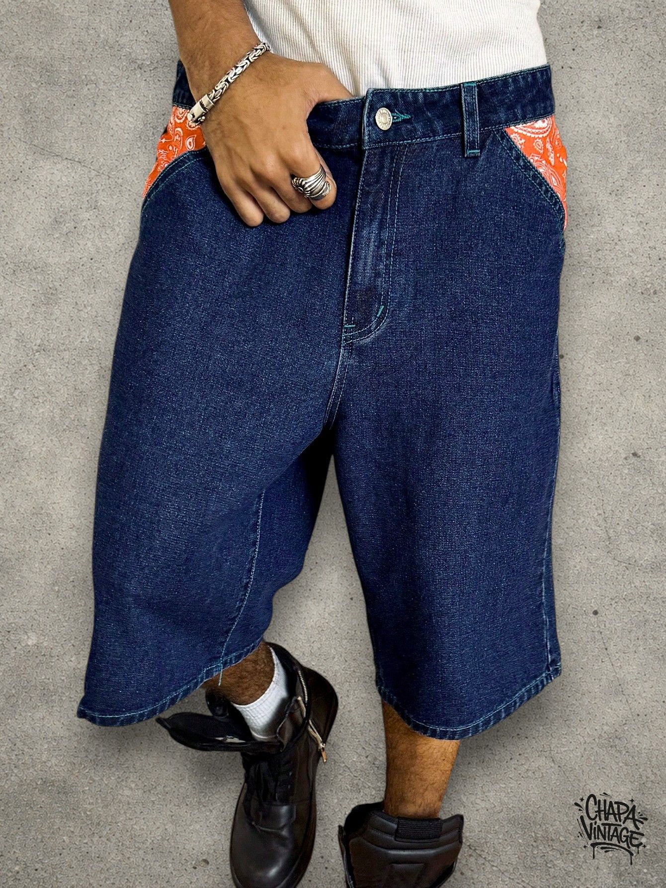 Vintage Bandana jeans jorts Size US 32 / EU 48 - 3 Thumbnail