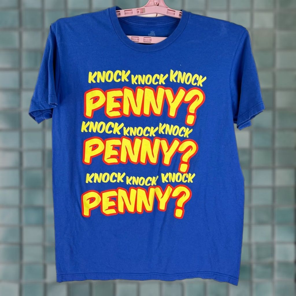 Theory BIG BANG THEORY VINTAGE "Knock Knock Knock Penny" T-Shirt Adult Large Blue 90s Classic Funny Mens Size US L / EU 52-54 / 3 - 1 Thumbnail
