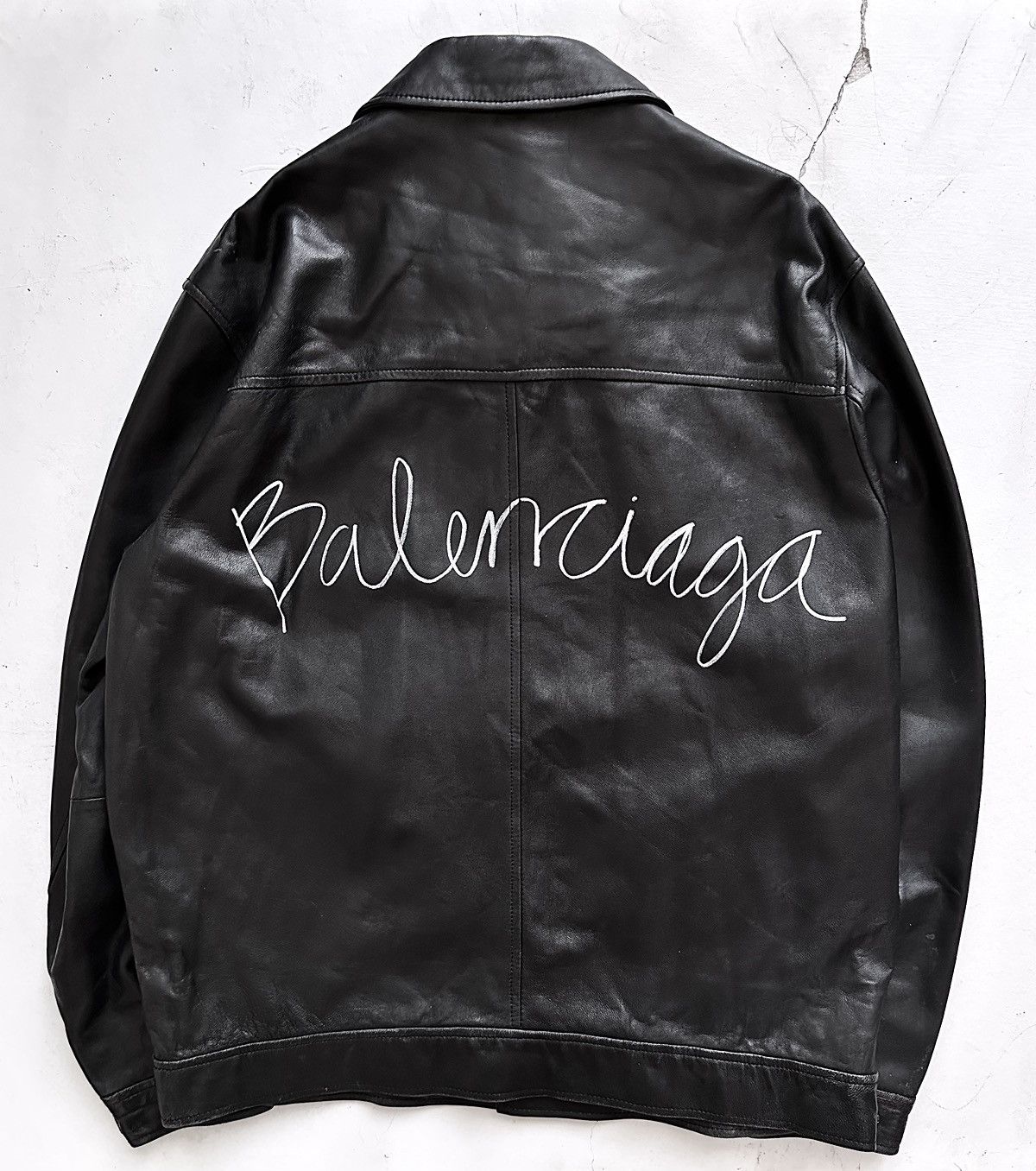 Balenciaga Balenciaga 1997 Vintage Leather Jacket Size US L / EU 52-54 / 3 - 2 Thumbnail