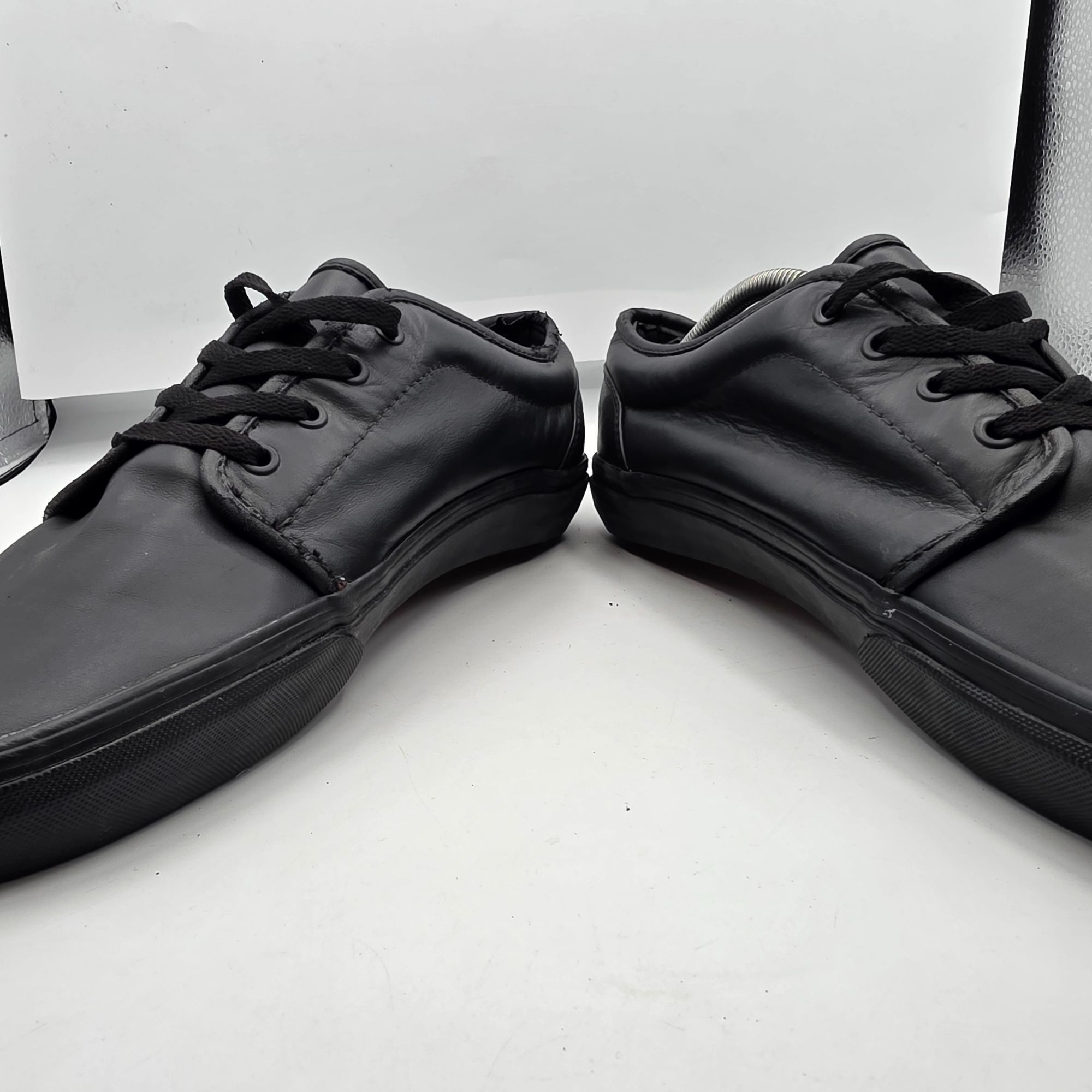 Vans Vans 106 Vulcanized Mens Size 13 Black Triple Black Leather Size US 13 / EU 46 - 3 Thumbnail