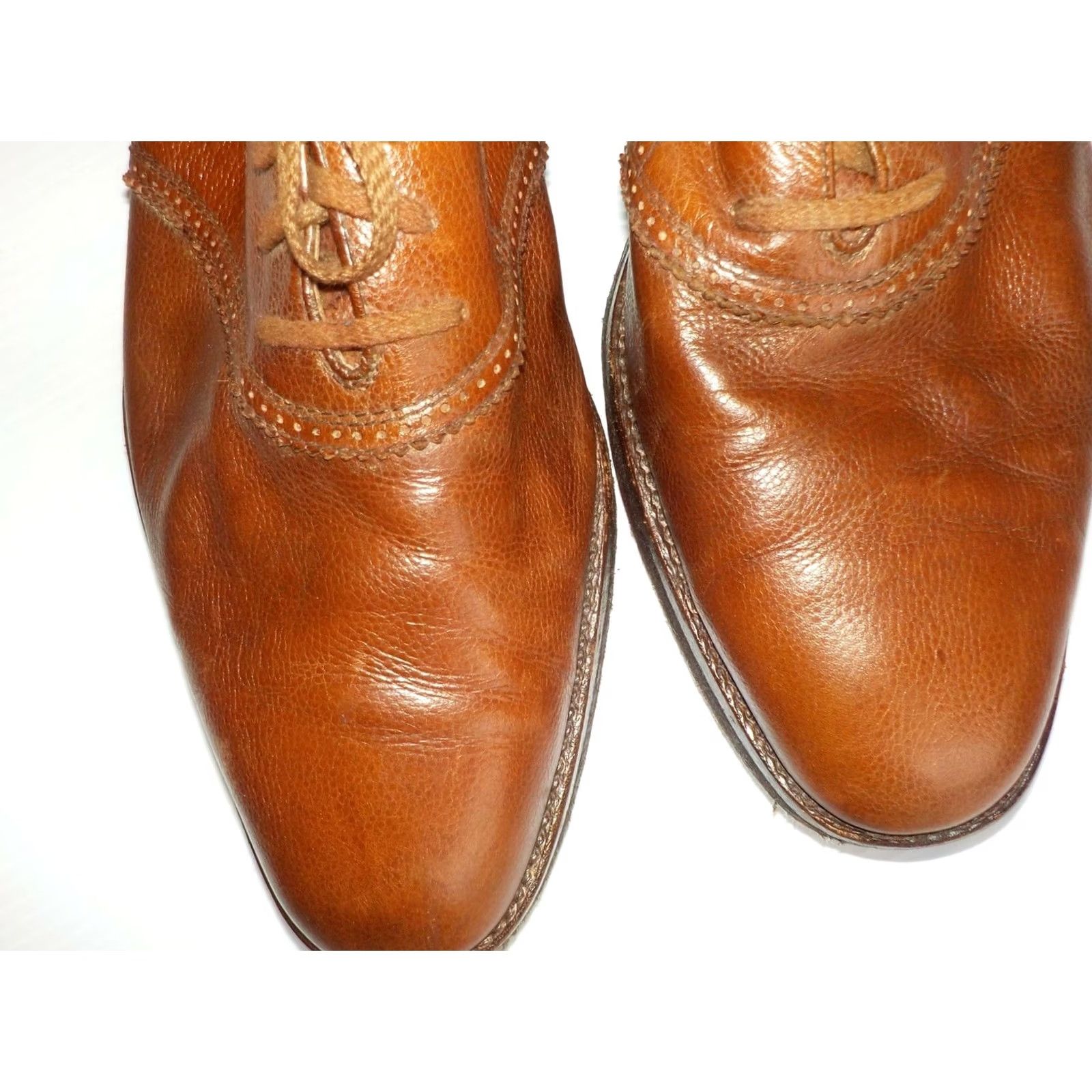 Salvatore Ferragamo VINTAGE Salvatore Ferragamo Pebble Grained Lace Ups Brown Dress Shoes 13 Leather Gum Soles Men Mens Shoes Size US 13 / EU 46 - 6 Thumbnail