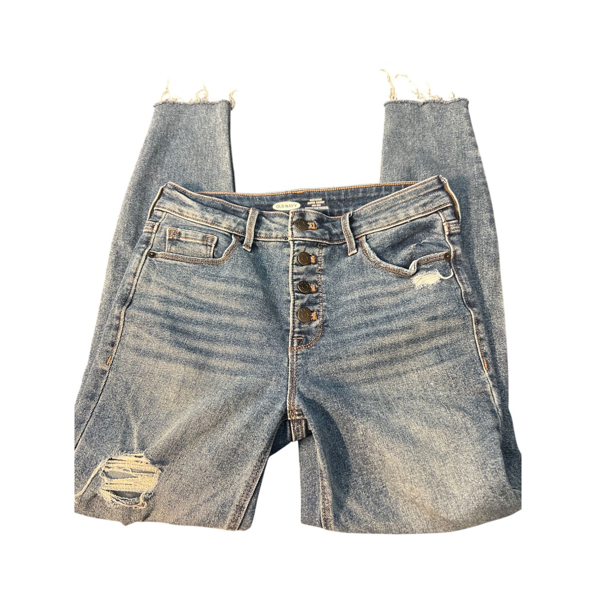 Old Navy Old Navy Rockstar Super Skinny High Rise Jeans Secret Slim P Size 27" / US 4 / IT 40 - 3 Thumbnail