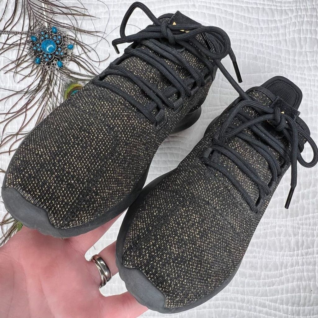 Adidas Adidas Mens 5 BLACK GOLD Tubular Shadow Knit Shoes Sneakers Size US 5 / EU 37 - 4 Thumbnail