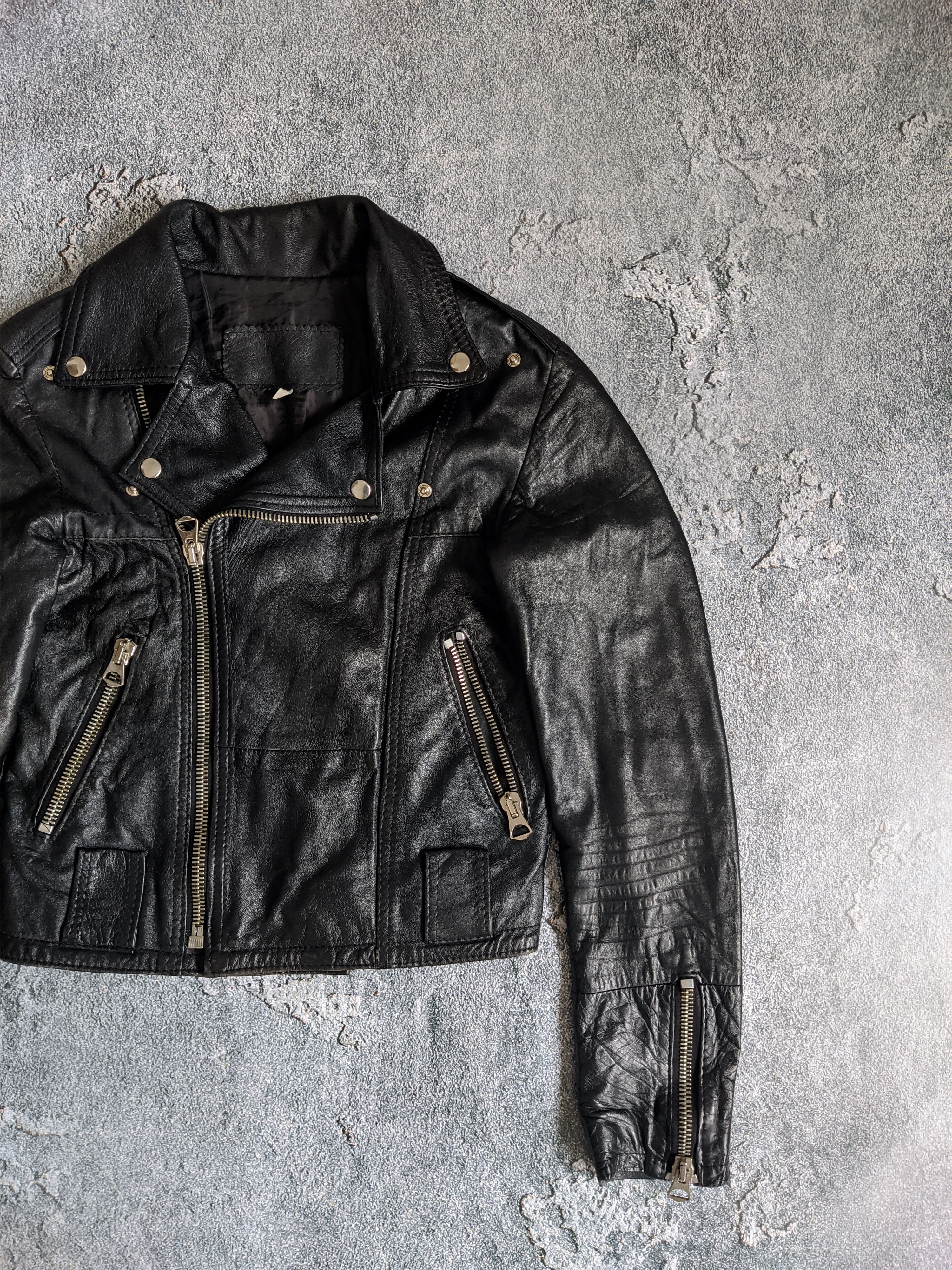 Vera Pelle Vintage leather jacket biker vera pelle y2k 90s Size S / US 4 / IT 40 - 8 Thumbnail