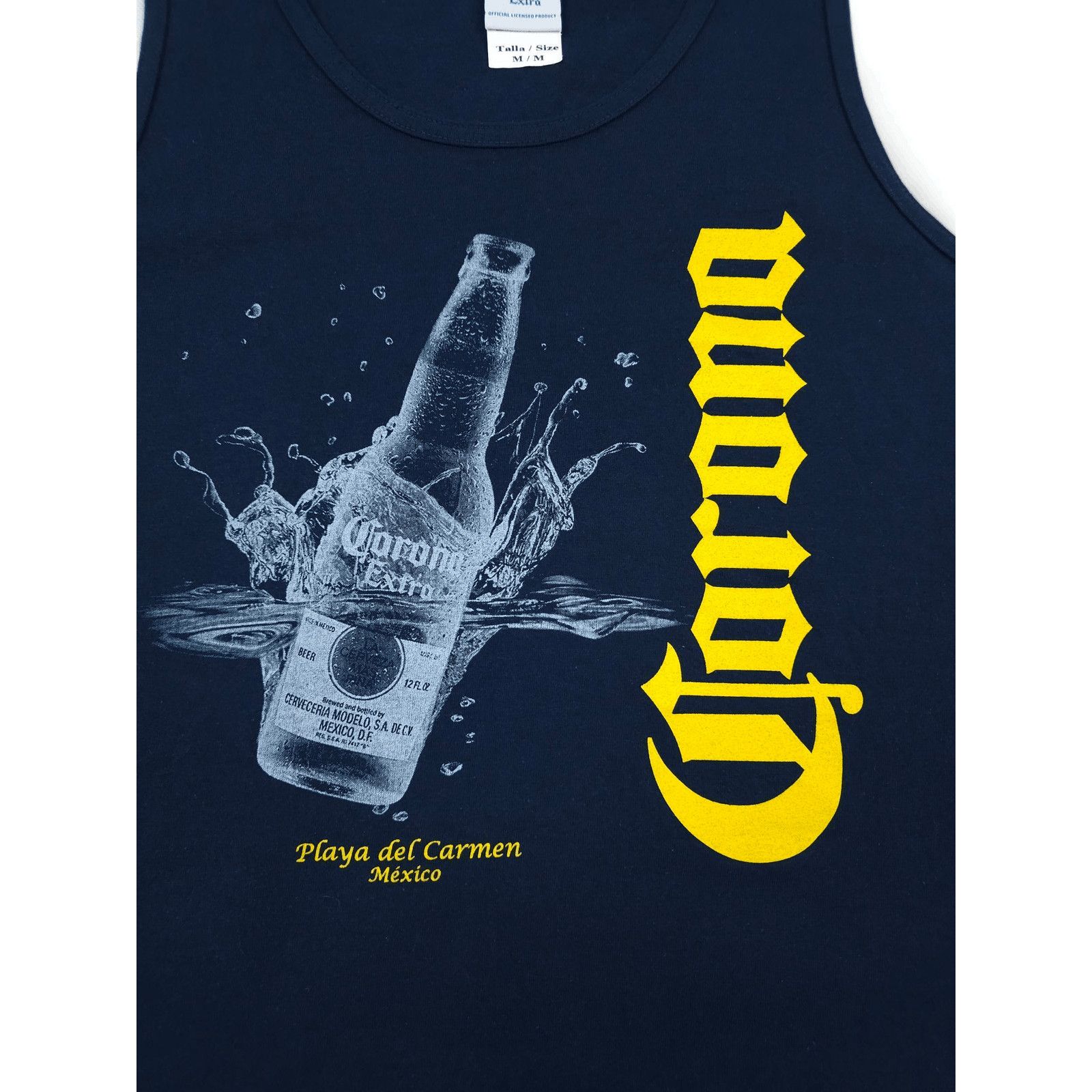Vintage 💎 Corona Extra Beer Graphic T-shirt Tank Top Navy Y2K 90's Size US M / EU 48-50 / 2 - 4 Thumbnail
