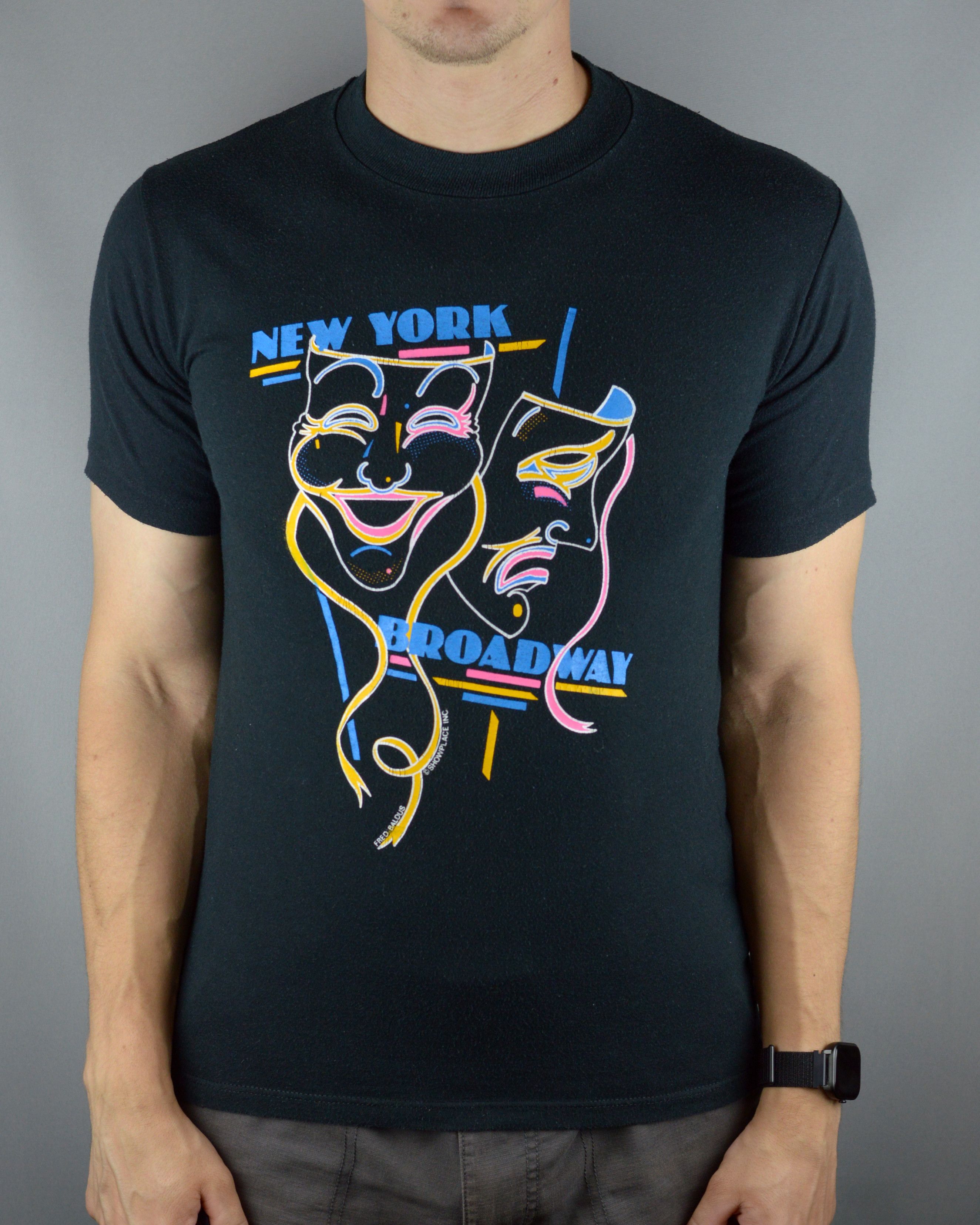 Jerzees × Vintage Vintage New York Broadway 80s t shirt Size US M / EU 48-50 / 2 - 1 Thumbnail