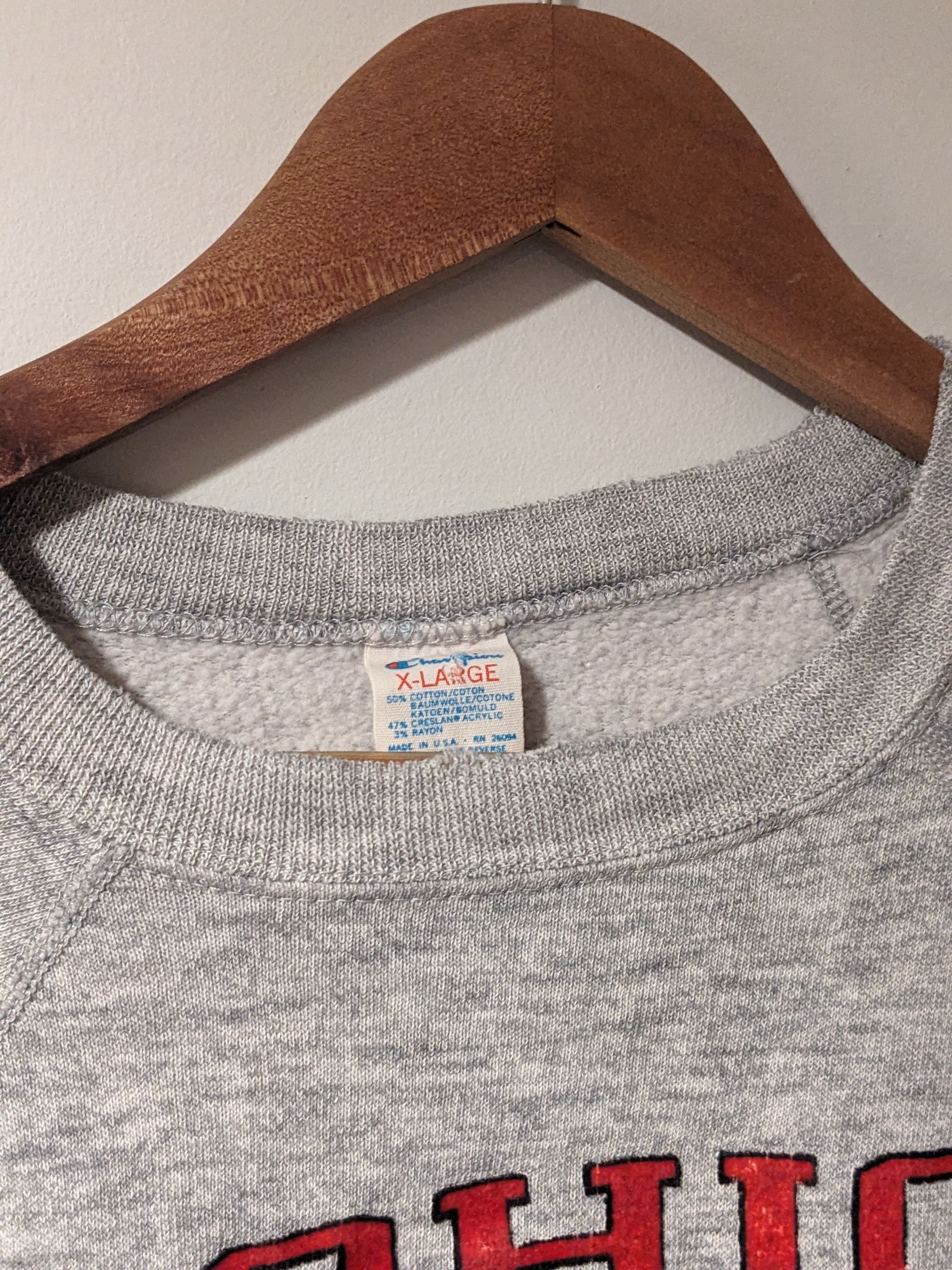 Champion × Vintage Vintage 80s Ohio State University Champion Sweatshirt Size US XL / EU 56 / 4 - 4 Thumbnail