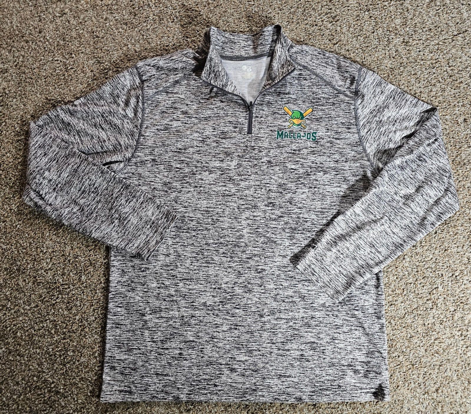 Designer Badger Sport Madison Mallards 1/4 Zip Pullover Mens XL Gray Size US XL / EU 56 / 4 - 1 Thumbnail