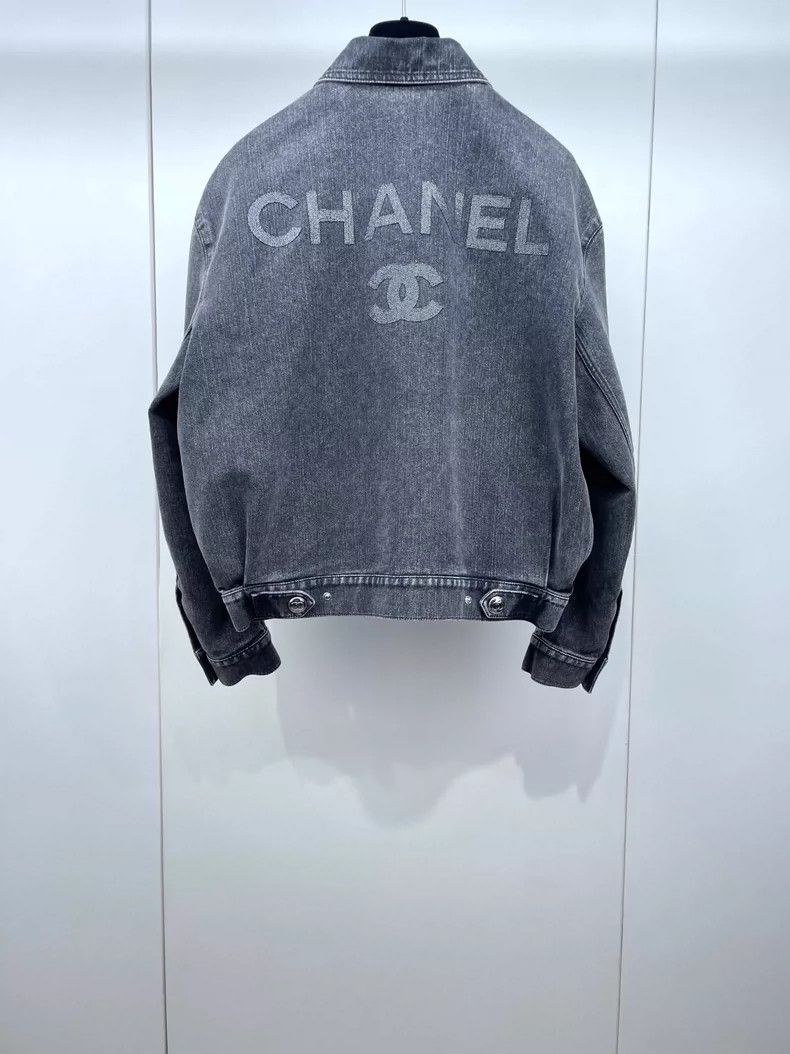 Chanel Chanel 23C popular dark gray denim jacket Size XS / US 0-2 / IT 36-38 - 2 Thumbnail
