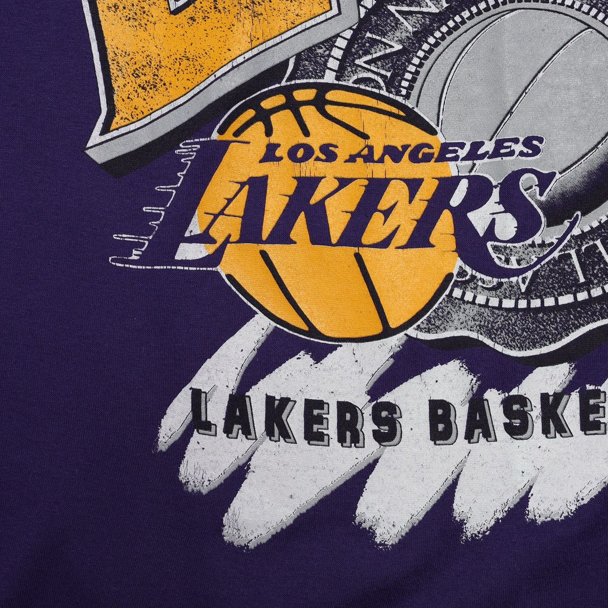 NBA Vintage Los Angeles Lakers Purple Tee NBA 90s Size US XL / EU 56 / 4 - 5 Thumbnail