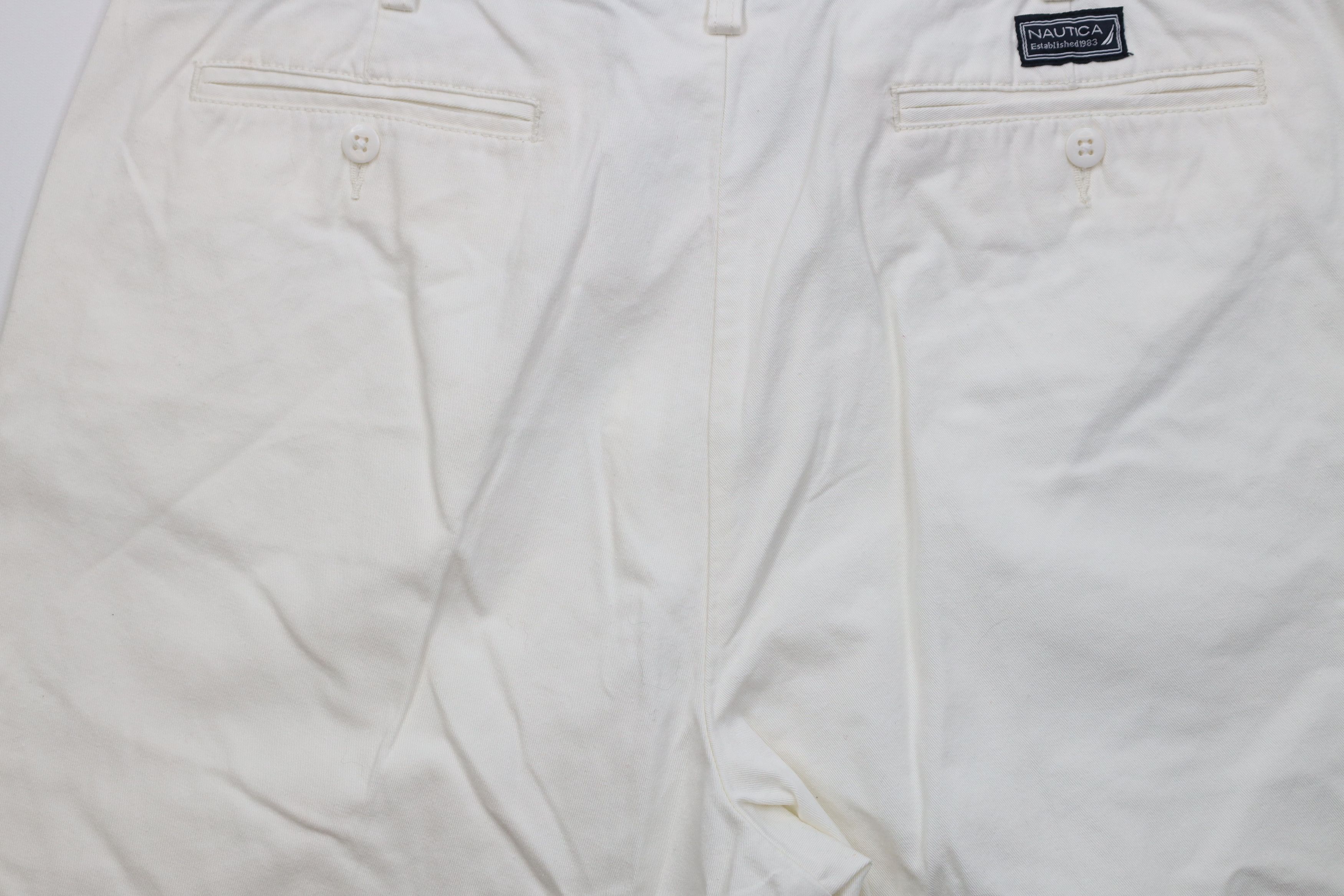 Nautica Deadstock Vintage Y2K Nautica Chino Golf Shorts White Cotton Size US 38 / EU 54 - 9 Thumbnail